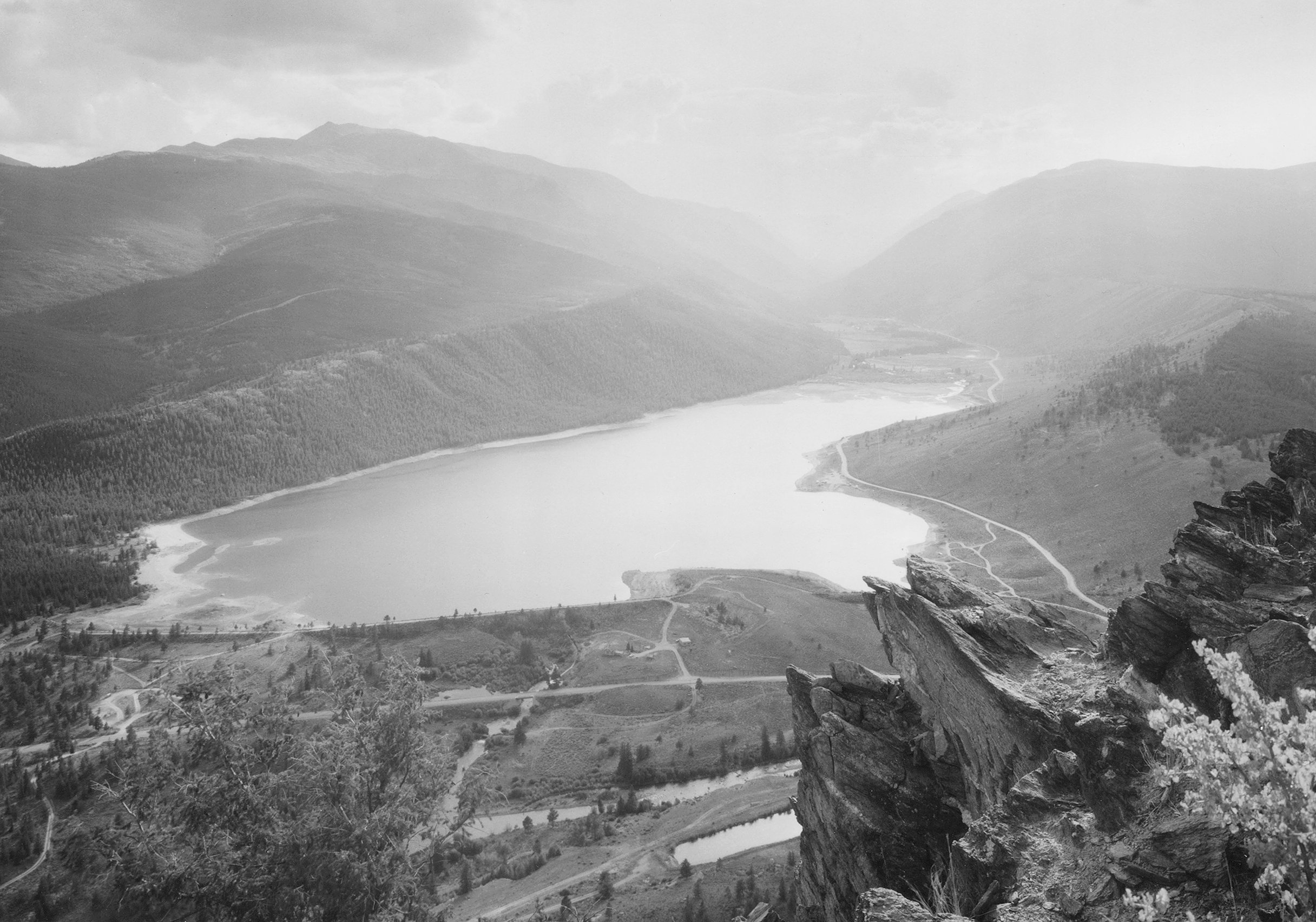 Mark Klett and JoAnn Verburg for the Rephotographic Survey Project, 1977. Clear Creek Reservoir, CO.