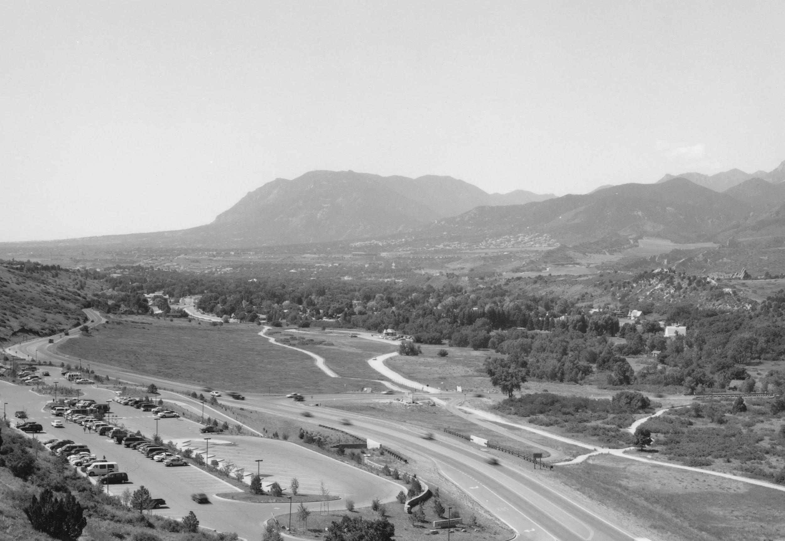 Byron Wolfe and Toshi Ueshina for the Third View Project, 1997. Garden of the Gods, CO, panorama (left).