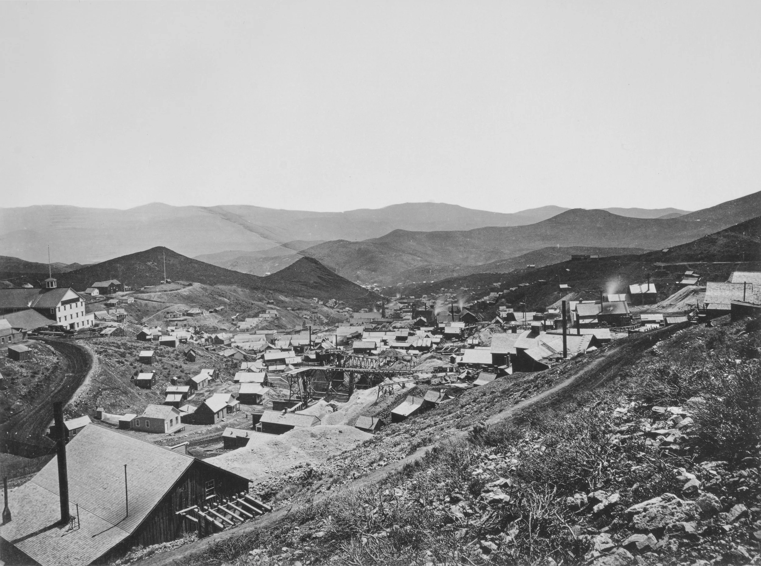 Timothy O'Sullivan, 1868. Virginia City, Nev. Gold Hill Ravine. (United States Geological Survey.)