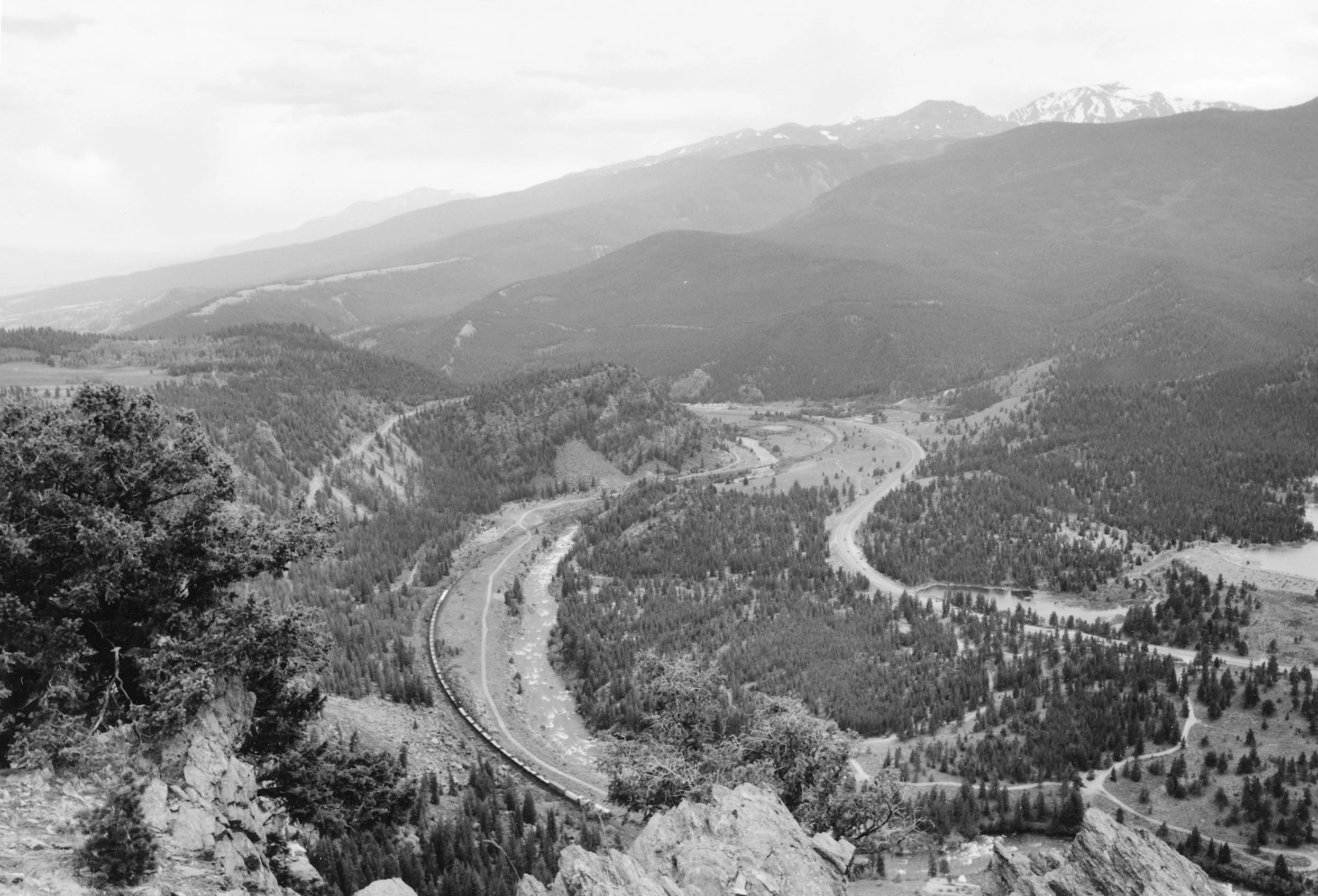 Mark Klett and Toshi Ueshina for the Third View Project, 1997. View down the Arkansas Valley from across the mouth of Clear Creek, CO.
