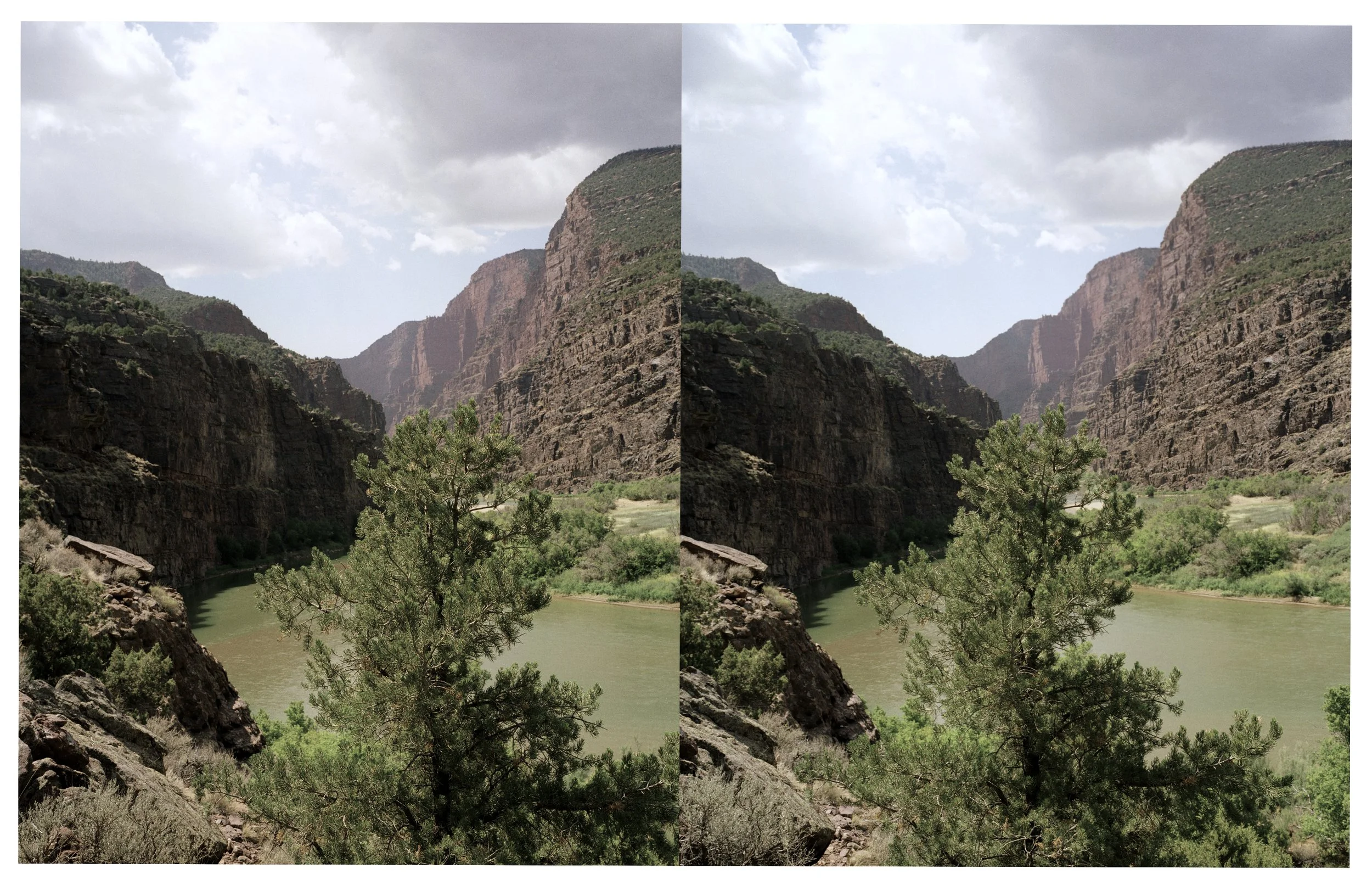 Byron Wolfe for the Third View Project, 2000. Stereo view, Gates of Lodore, CO.