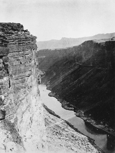 First: Wm. H. Bell, 1872. Grand Cañon, Colorado River, Near Paria Creek, Looking West. (Mark Klett.)
