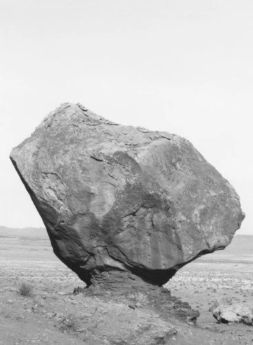 Third: Mark Klett and Michael Marshall for the Third View Project, 2000. Balanced Rock near Vermillion Cliffs, AZ.