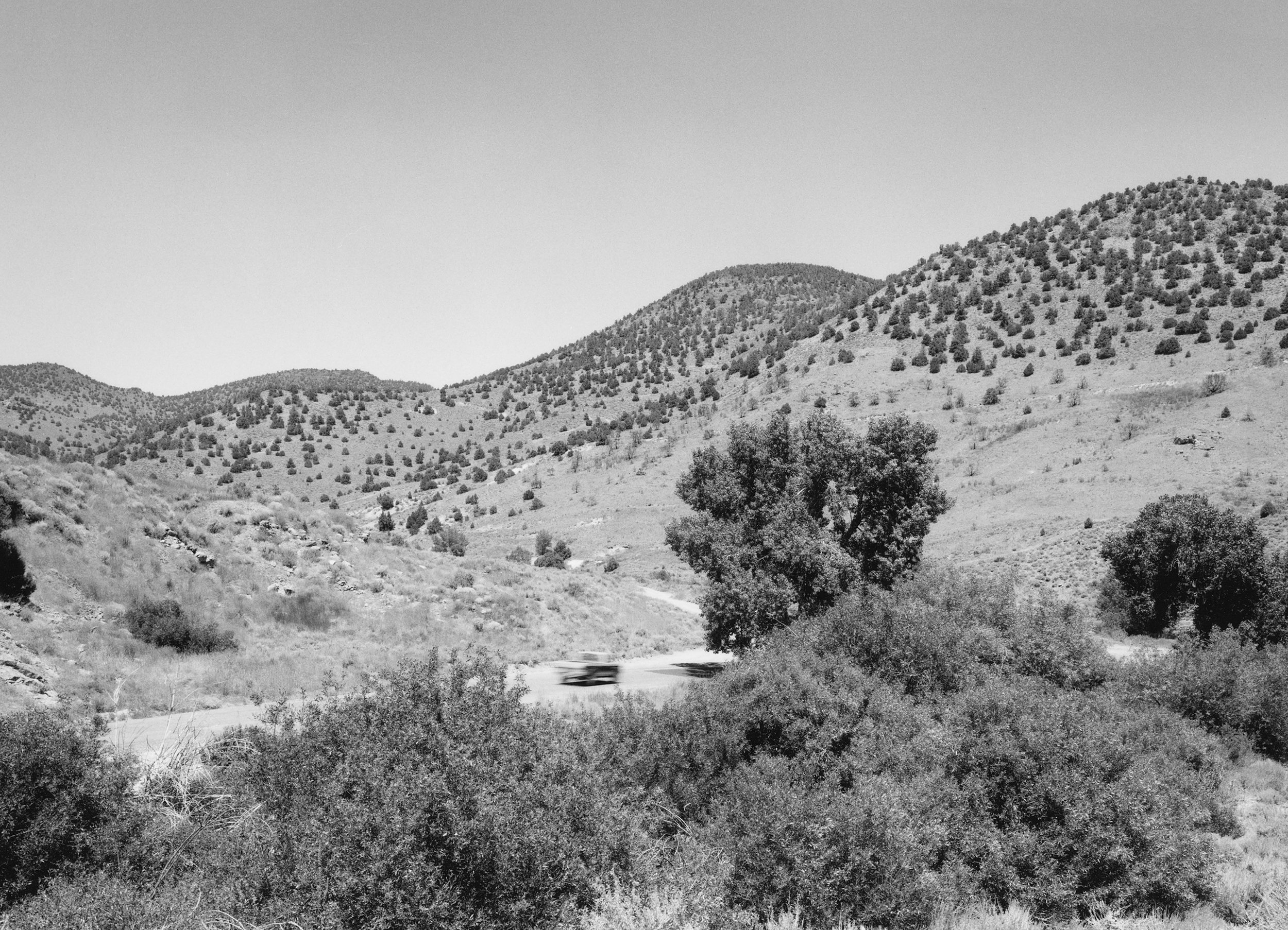Mark Klett and Byron Wolfe for the Third View Project, 1998. Site of the Quartz Mill near Virginia City (near view), NV.