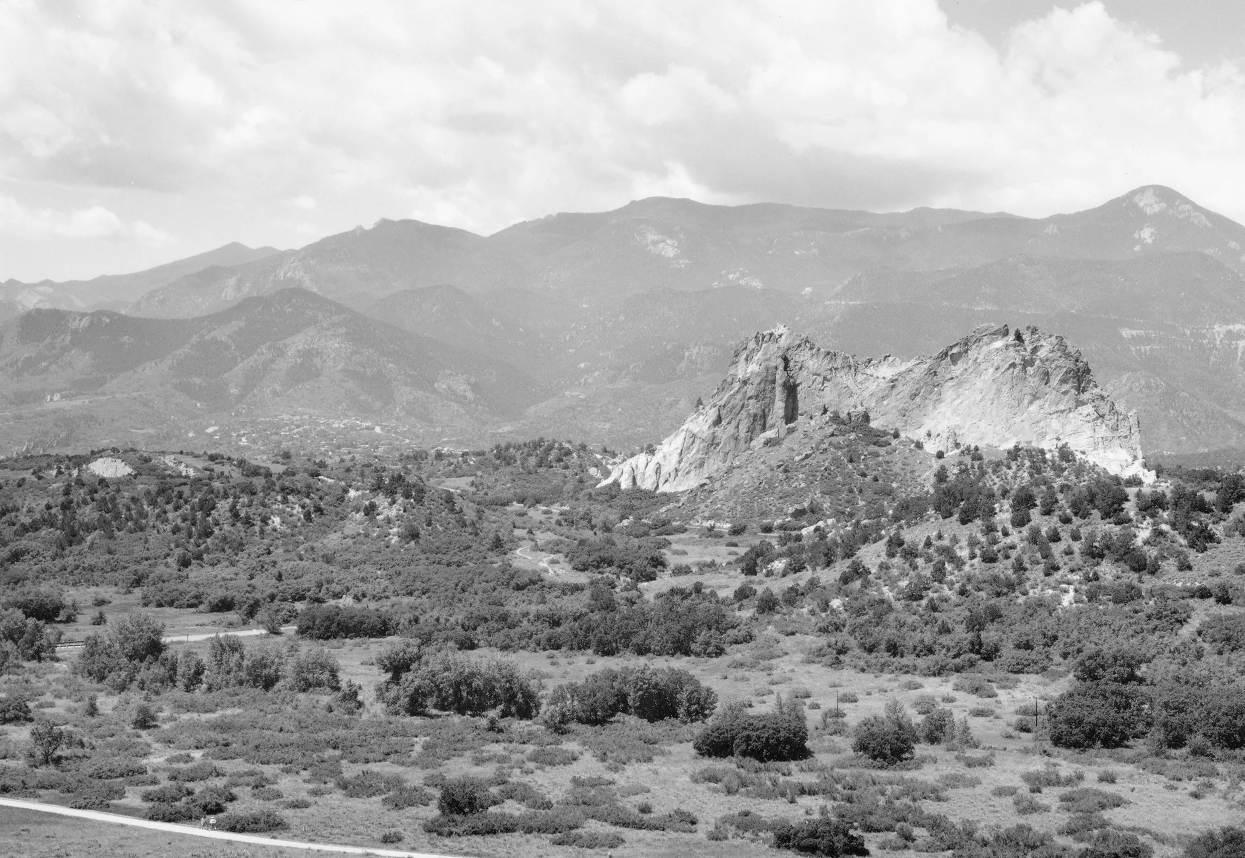 Byron Wolfe and Toshi Ueshina for the Third View Project, 1997. Garden of the Gods, CO, panorama (middle).