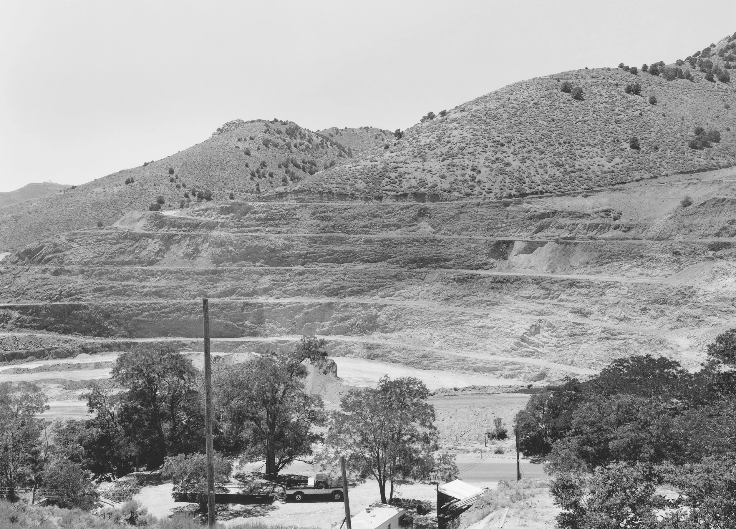 Mark Klett for the Rephotographic Survey Project, 1979. Strip mine at the site of Comstock Mines, Virginia City, NV.