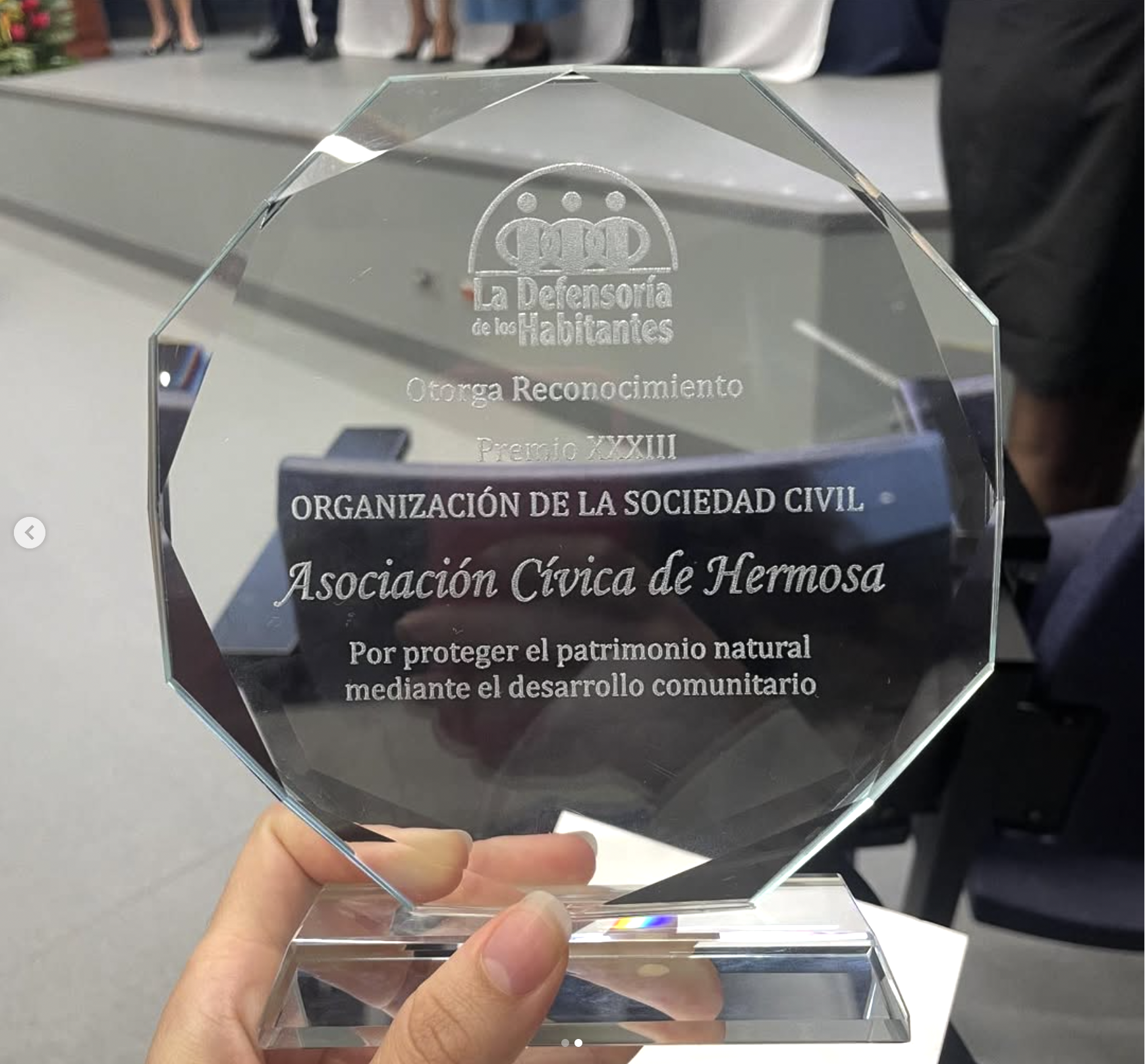 La Asociación Cívica de Hermosa (ACH) recibió un reconocimiento nacional en la 33ª edición (2025) del Premio a los Aportes al Mejoramiento de la Calidad de Vida, otorgado por la Defensoría de los Habitantes en conjunto con las universidades públicas