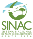 Logo for SINAC, Sistema Nacional de Áreas de Conservación, featuring a green landscape with a tree and a bird in flight.
