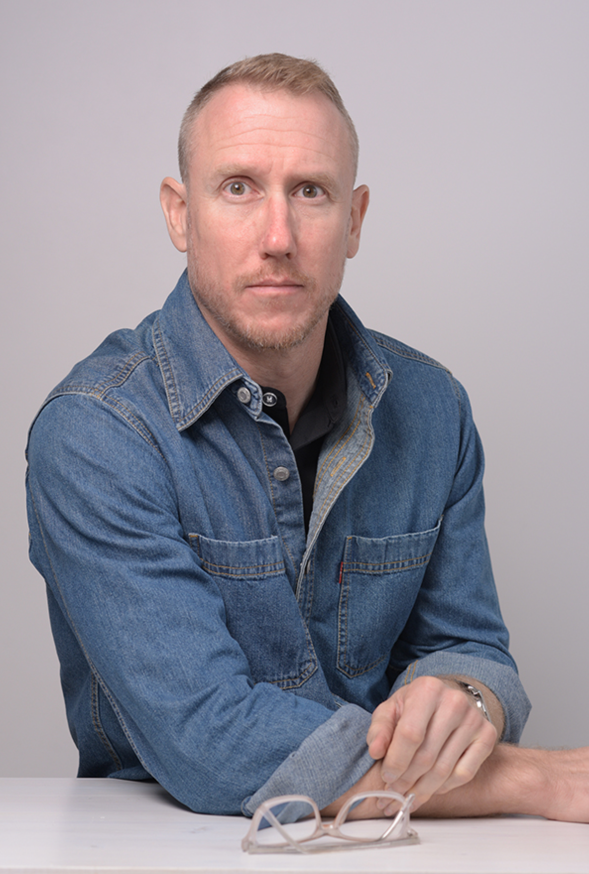 Portrait of Ann Arbor commercial photographer Chris Stranad, owner of CS Photo