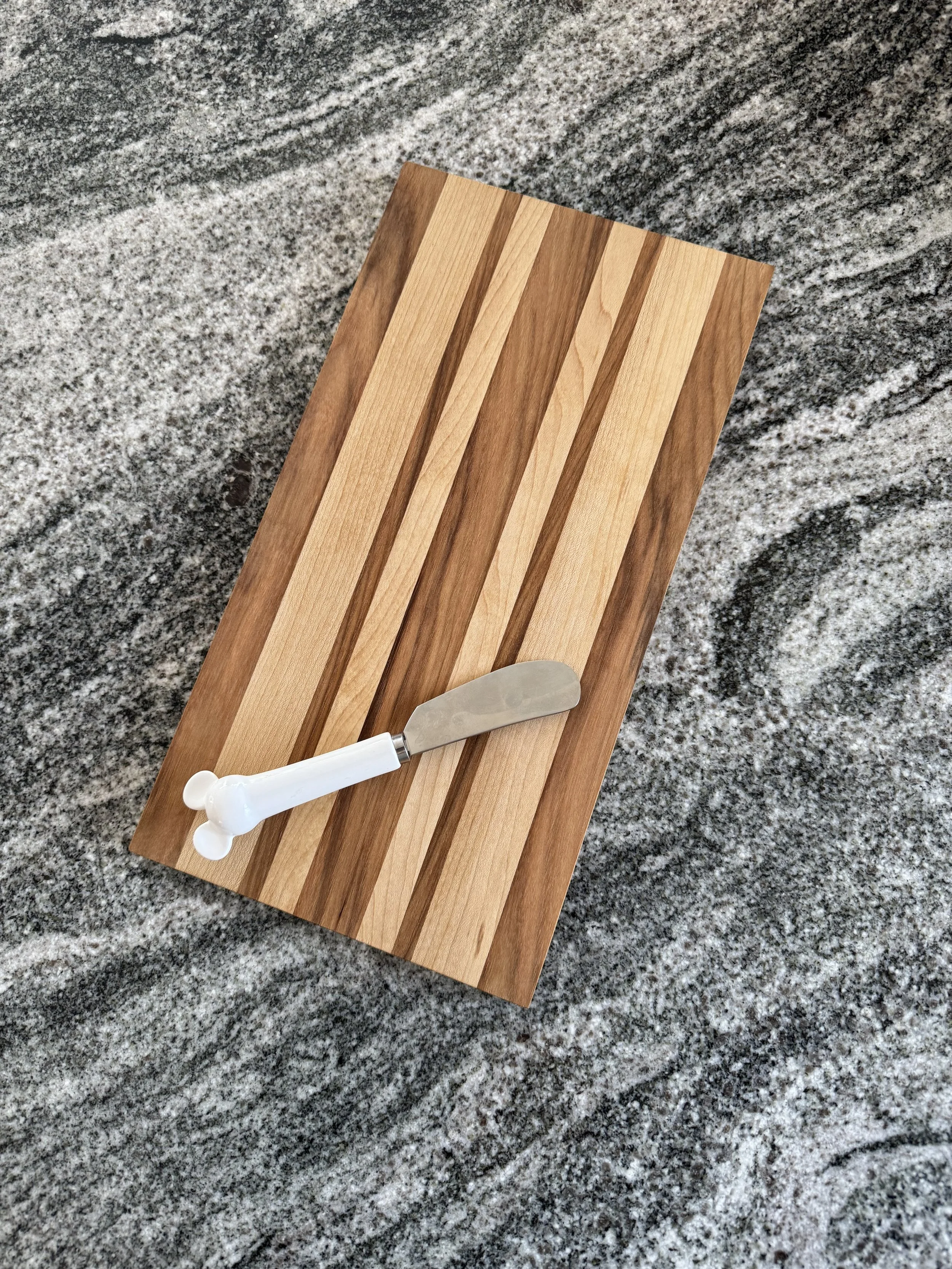 Solid Hickory and Maple Cutting Board
