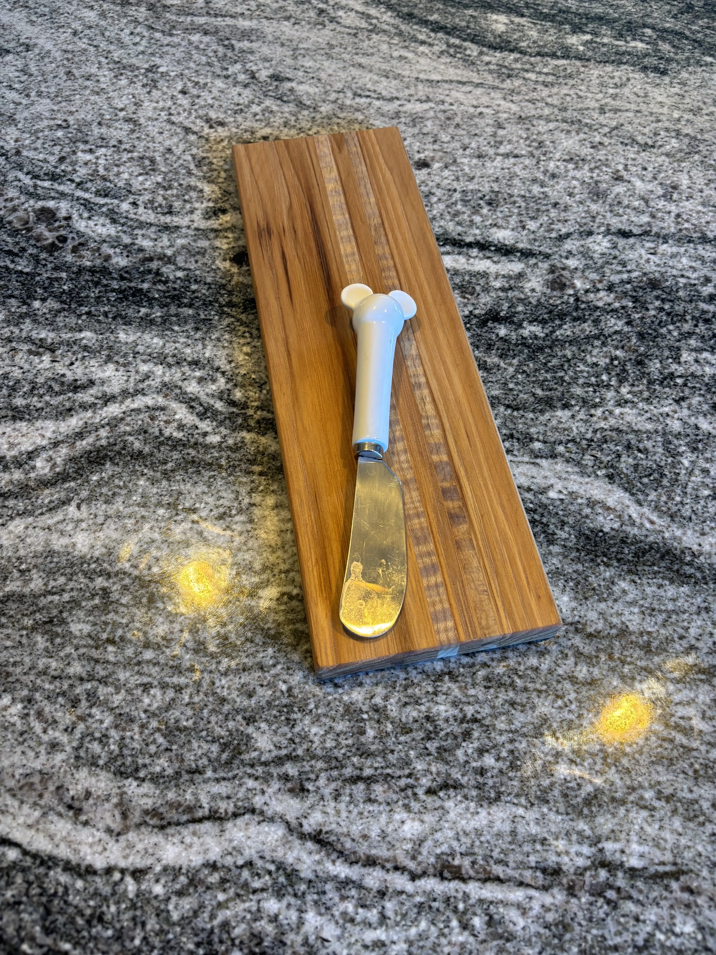 Handmade Hickory/Curly Maple Spoon Holder