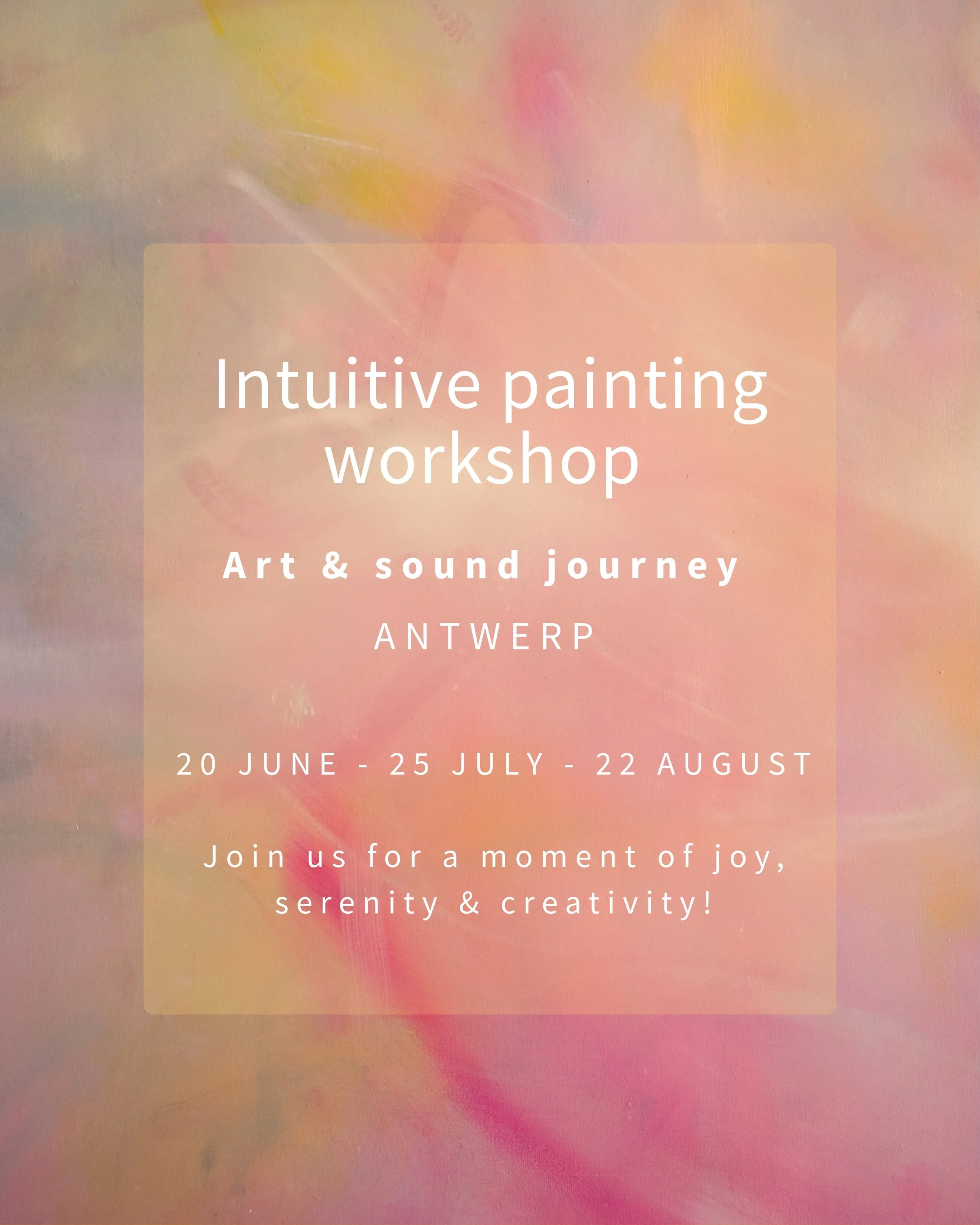 ✨ A moment of joy, serenity &amp; creativity ✨ 
.
Join us for a unique Art &amp; Sound Journey in Antwerp. 
.
We&rsquo;ll begin with a gentle guided meditation and a seated sound bath with harp and Tibetan bowls, helping you slow down, relax and reco