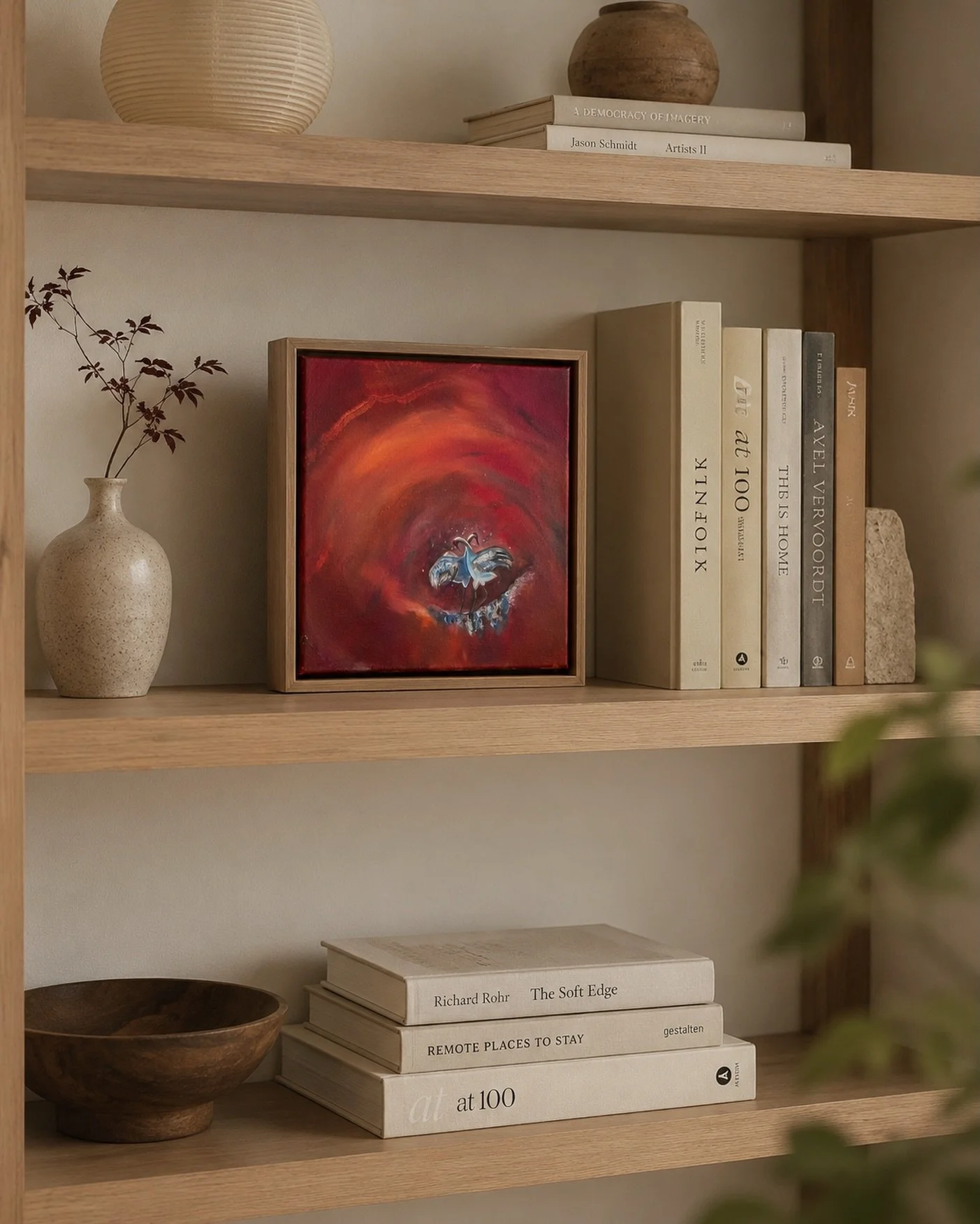 I&rsquo;m starting to imagine the collection emerging around the Japanese cranes, placed in beautiful Japandi interiors&hellip; What do you think? 😊
.
.
.
Hey! I'm Laura, a Belgian artist based in Antwerp creating dreamlike paintings. 
.
I also orga