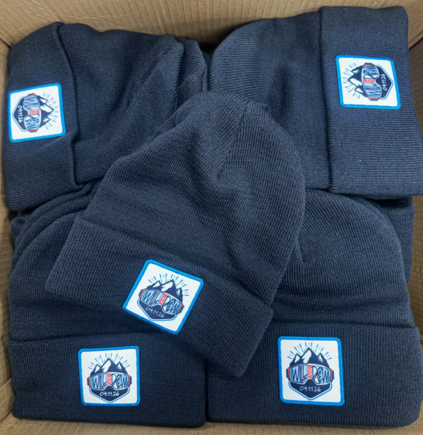 We make more than just band merch. We&rsquo;ll take your kid&rsquo;s artwork and turn it into really cool Bar Mitzvah gifts for his friends. Dye sub patches, embroidered and stitched! Happy 13th Will and Drew. #merch #embroidery #custombeanies