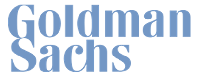 Goldman Sachs logo in blue lettering