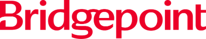 Bridgepoint logo in black and red letters