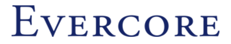 Text reading 'Evercore' in dark blue on a white background