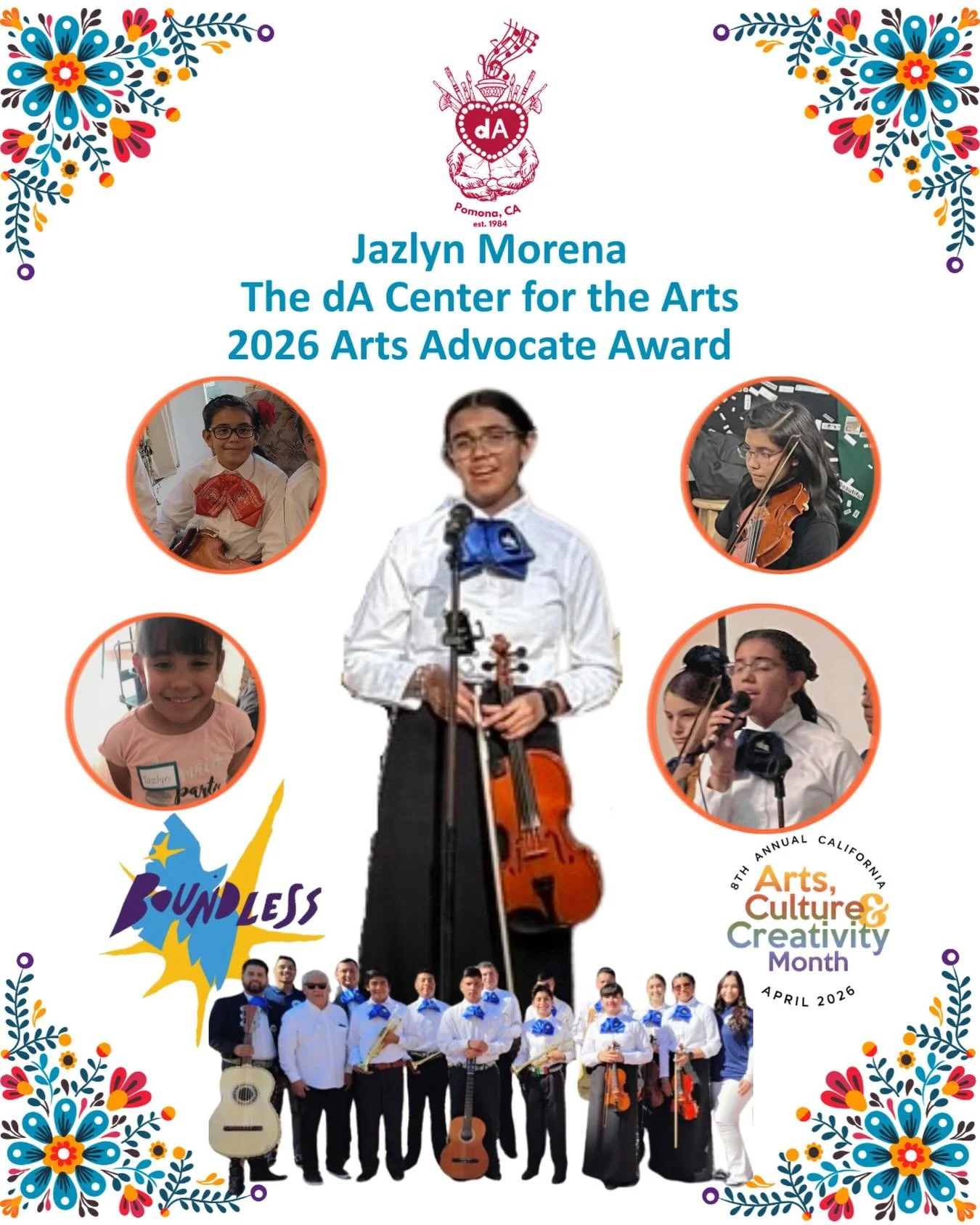 4/30 Art, Culture, and Creativity Month / Boundless Culture&amp; Creativity: The Essence of Freedom 

It is a great honor to announce Yazlyn Marie Moreno as The dA&rsquo;s 2026 Arts Advocate Award for her outstanding dedication and leadership to upli