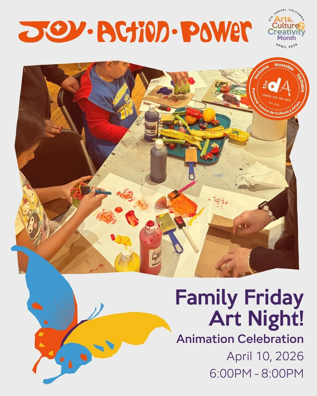 6/30 posts - Join us this Friday for Family Friday Art Night! Celebrating Arts, Culture, and Creativity here at the dA!

#ACCM2026 #BoundlessCulture #BoundlessCreativity #JoyActionPower #artsmonth