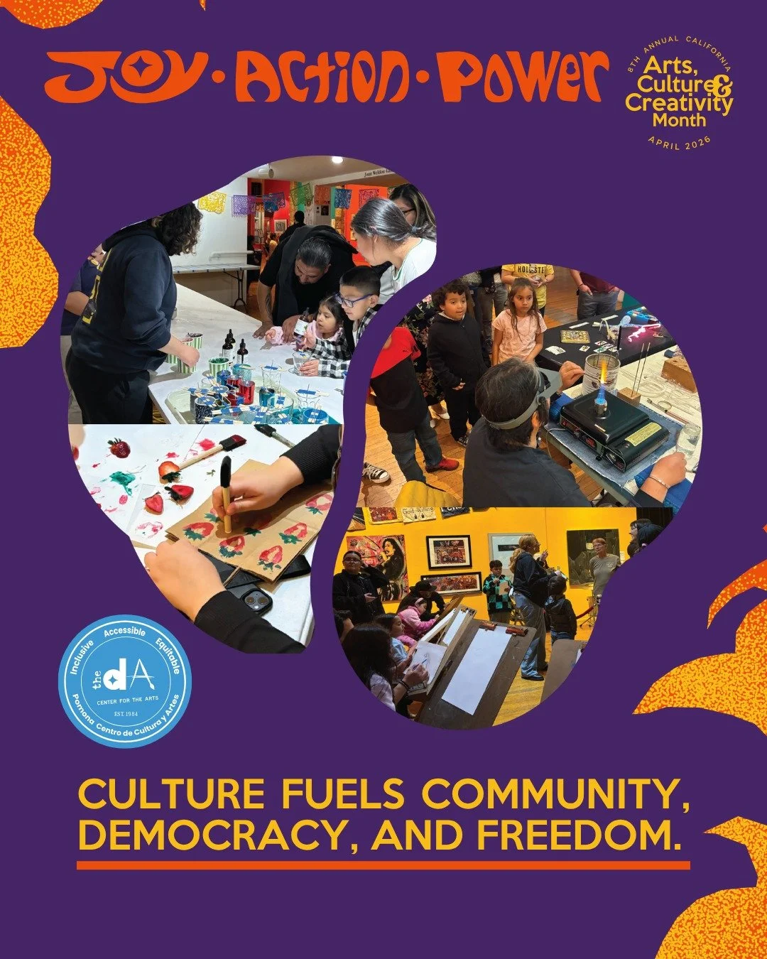 Celebrating Arts, Culture, and Creativity here at the dA!

Here at the dA we host a number of different community events that celebrates arts and culture all year round! Check out our homepage for any information regarding upcoming events. 

#ACCM202