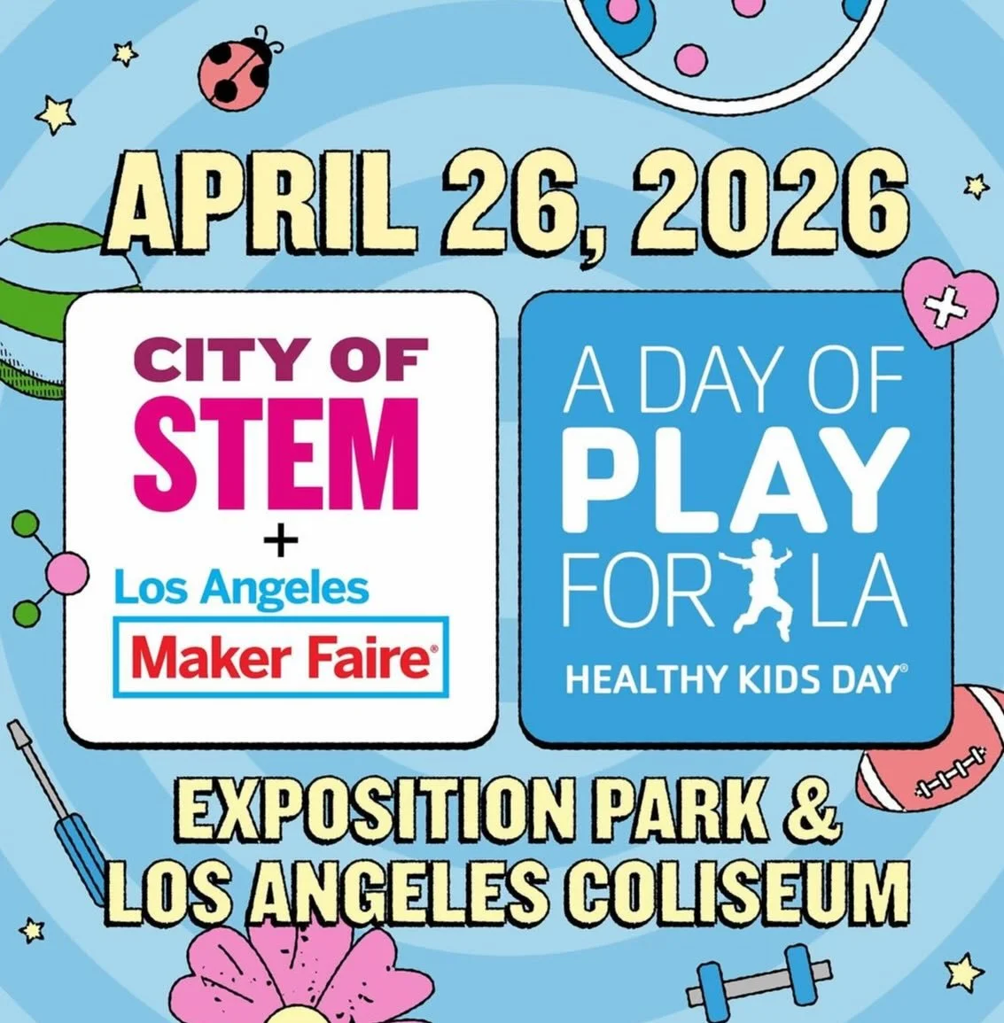 City of STEM is a free, all-ages event with 200+ exhibitors and nonstop hands-on STEM activities.
Guests can explore drones, circuits, 3D printing, sea life experiences, mobile museums, and more!
🗓️ Join us April 26 at Exposition Park from 9 AM to 5