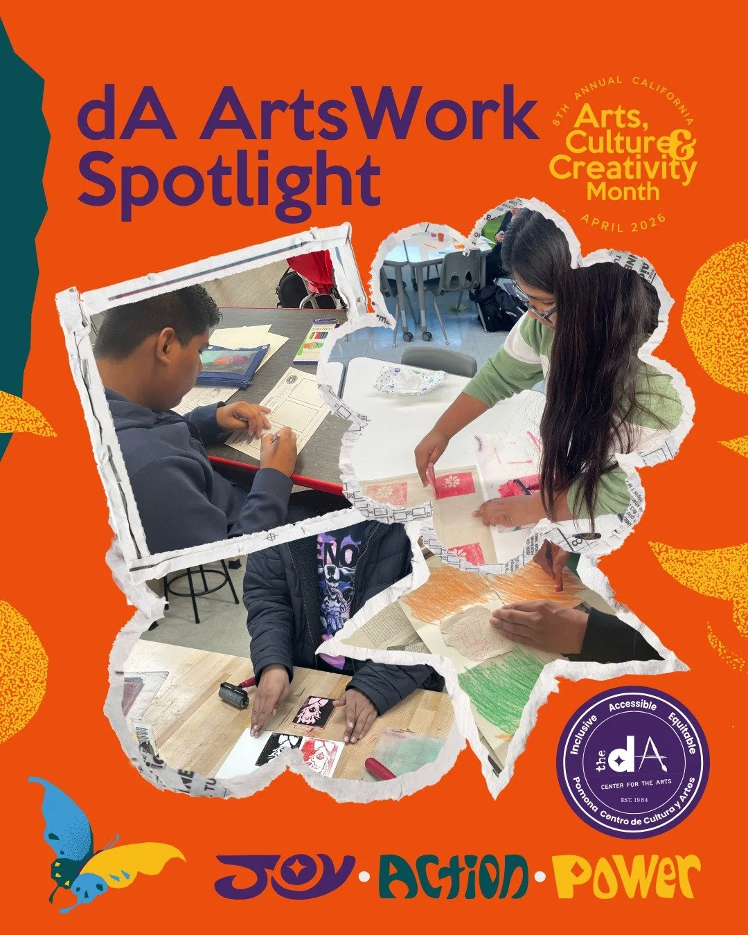 Celebrating Arts, Culture, and Creativity here at the dA!

"ArTsWork / Career Pathways:
This after-school program for upper grades provides the opportunity to more deeply learn about different types of art and work in a diverse array of mediums 