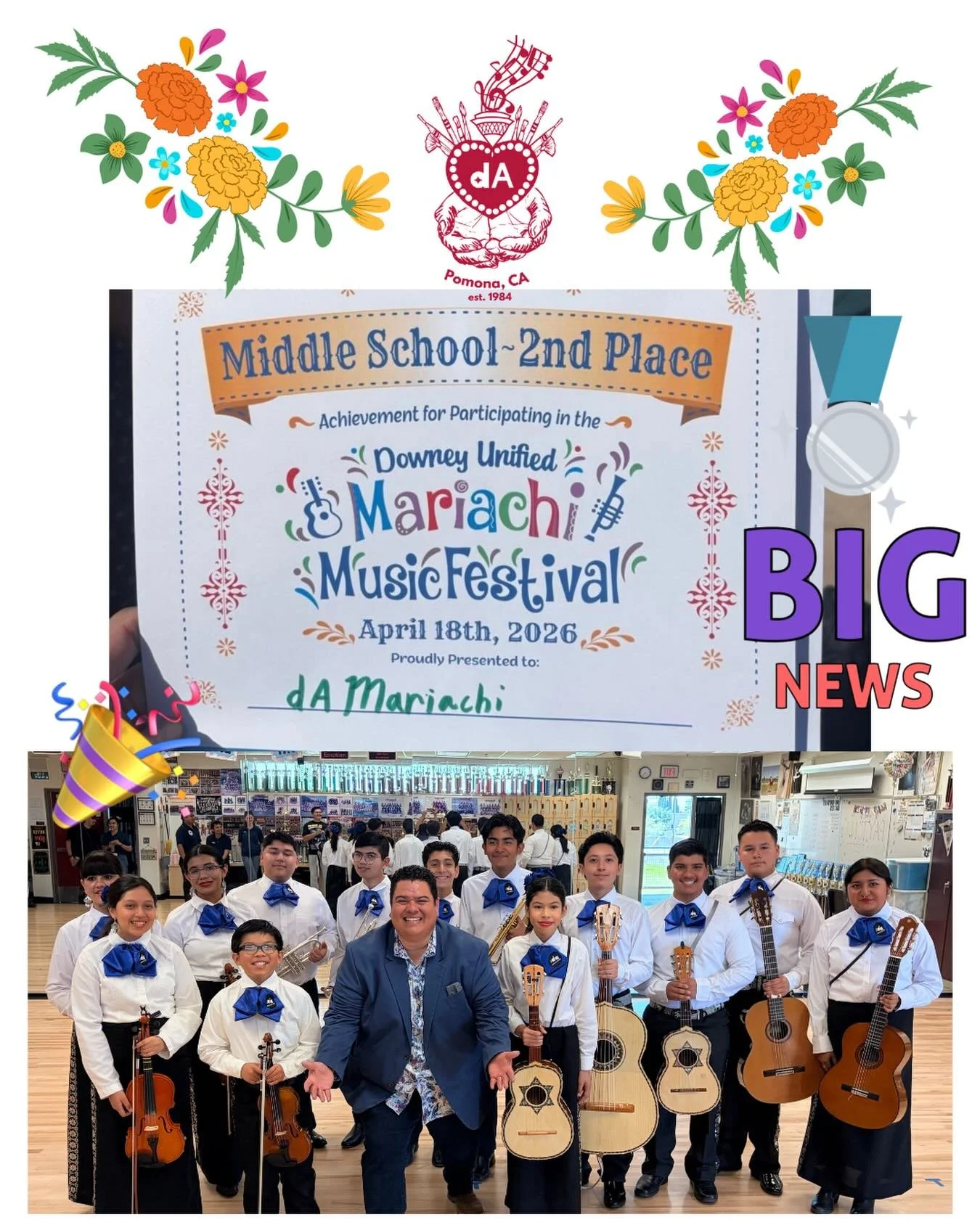 Best team EVER !!! Congratulations ! Great Job ! Thank you students, leaders, and parents for your dedication !!! So thrilling to see your hard work being rewarded ! Viva dA Mini Mariachi !!!!

&iexcl;&iexcl;&iexcl;El mejor equipo de TODOS los tiempo