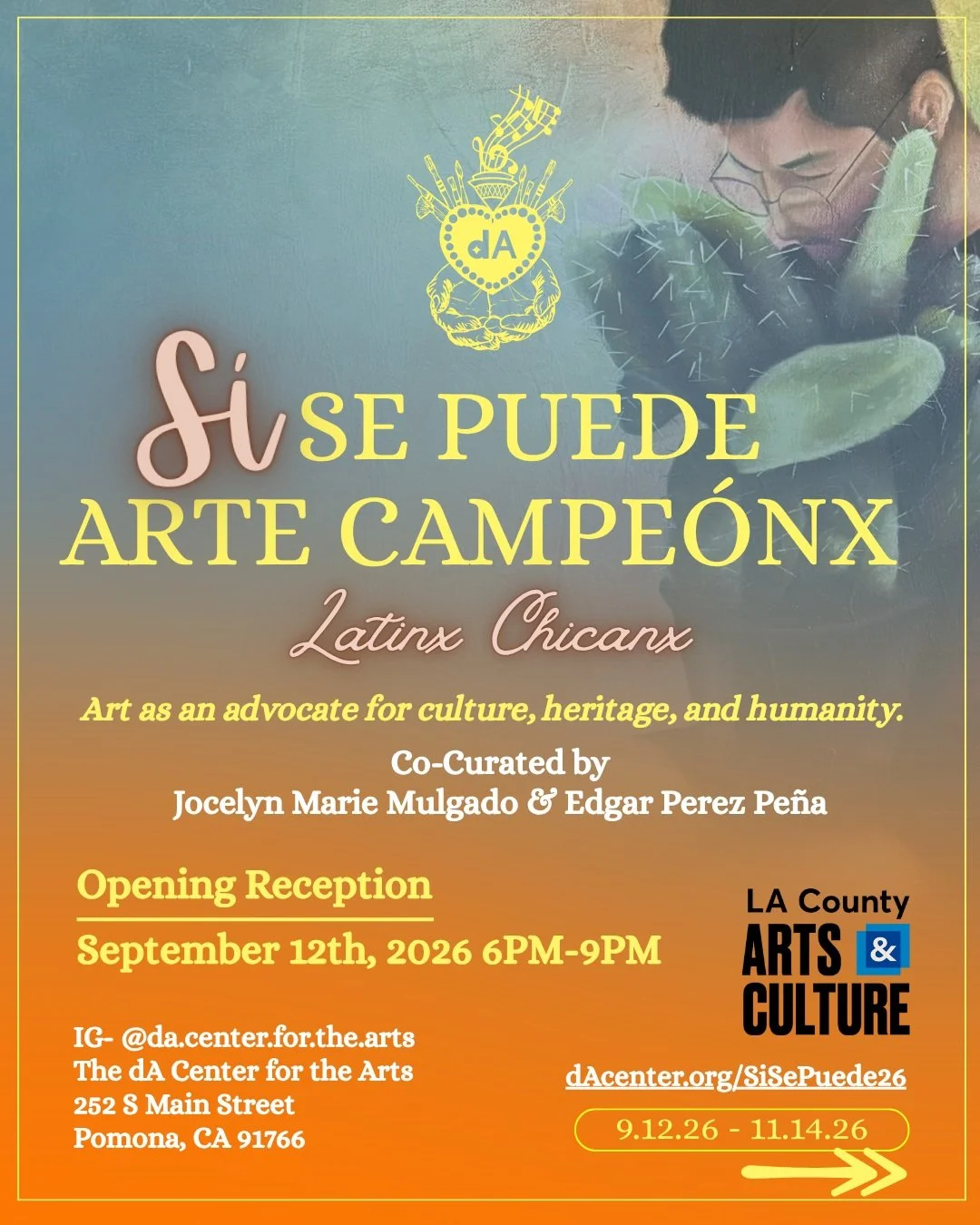 🎉TONIGHT🎉 OPENING RECEPTION/ POMONA ARTWALK- September 12th, 2026 6PM-9PM🥳 FREE AND OPEN TO THE PUBLIC 💫 

Performances by Kalpulli Tlazolteotl Danza Group @kalpullitlazolteaotl and Chulita Vinyl Club @ChulitaVinylClub

S&Iacute; Se Puede Arte Ca