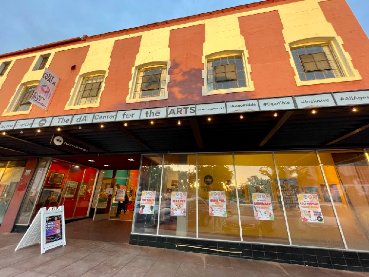 An image of the dA Center for the Arts building.