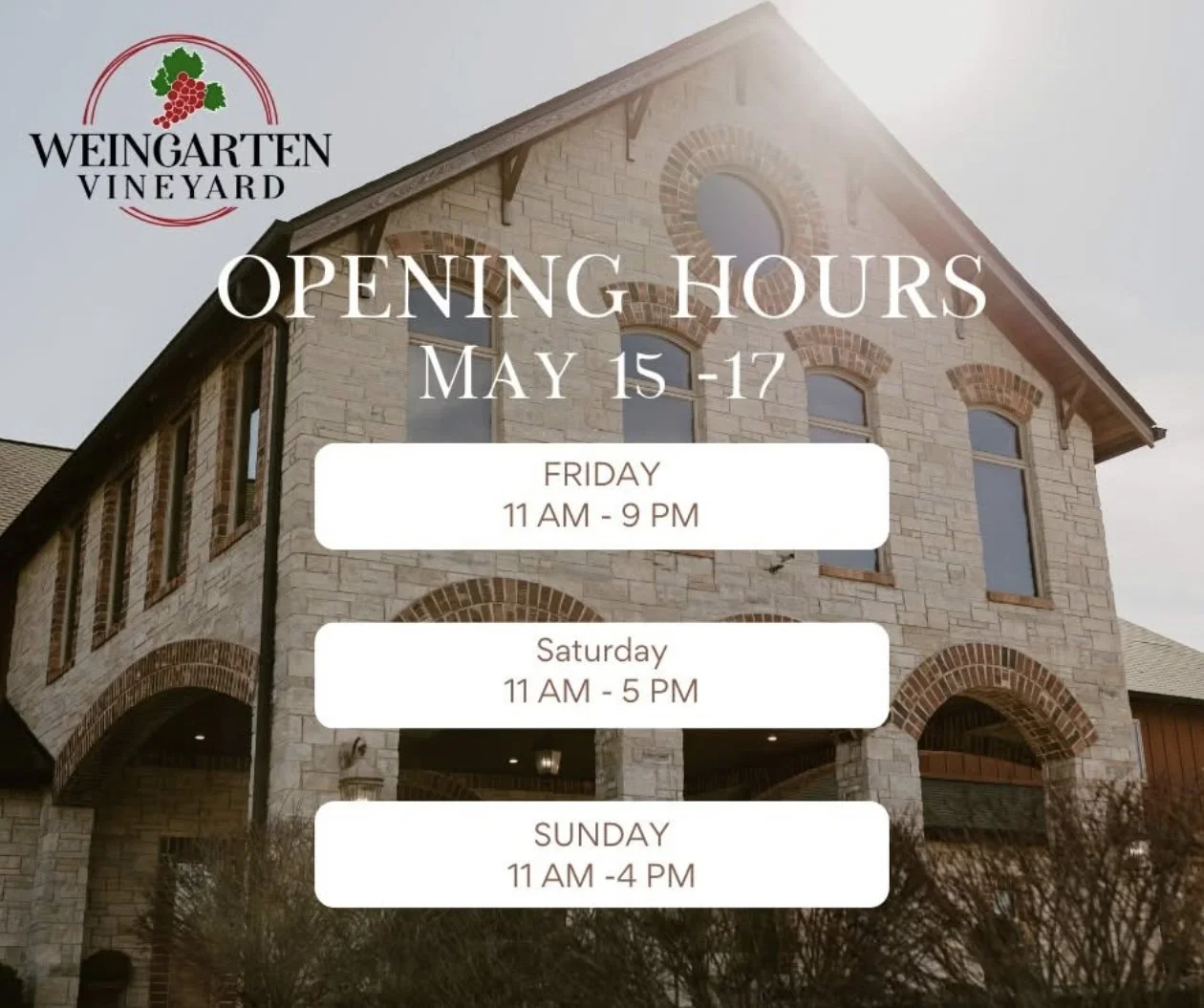 Temporary Weekend Hours 