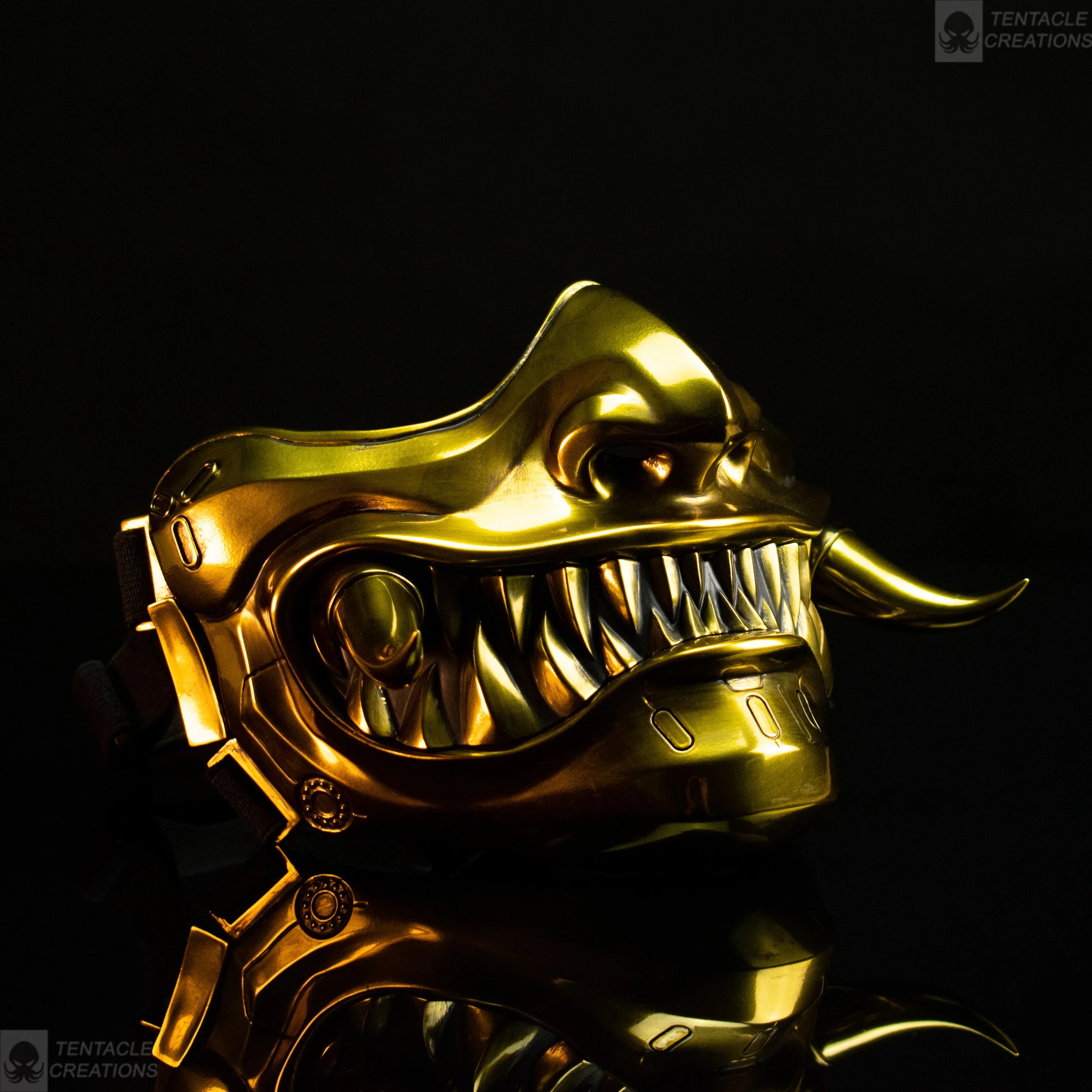 Samurai Mask 2.0v - Gold - Cyberpunk inspired