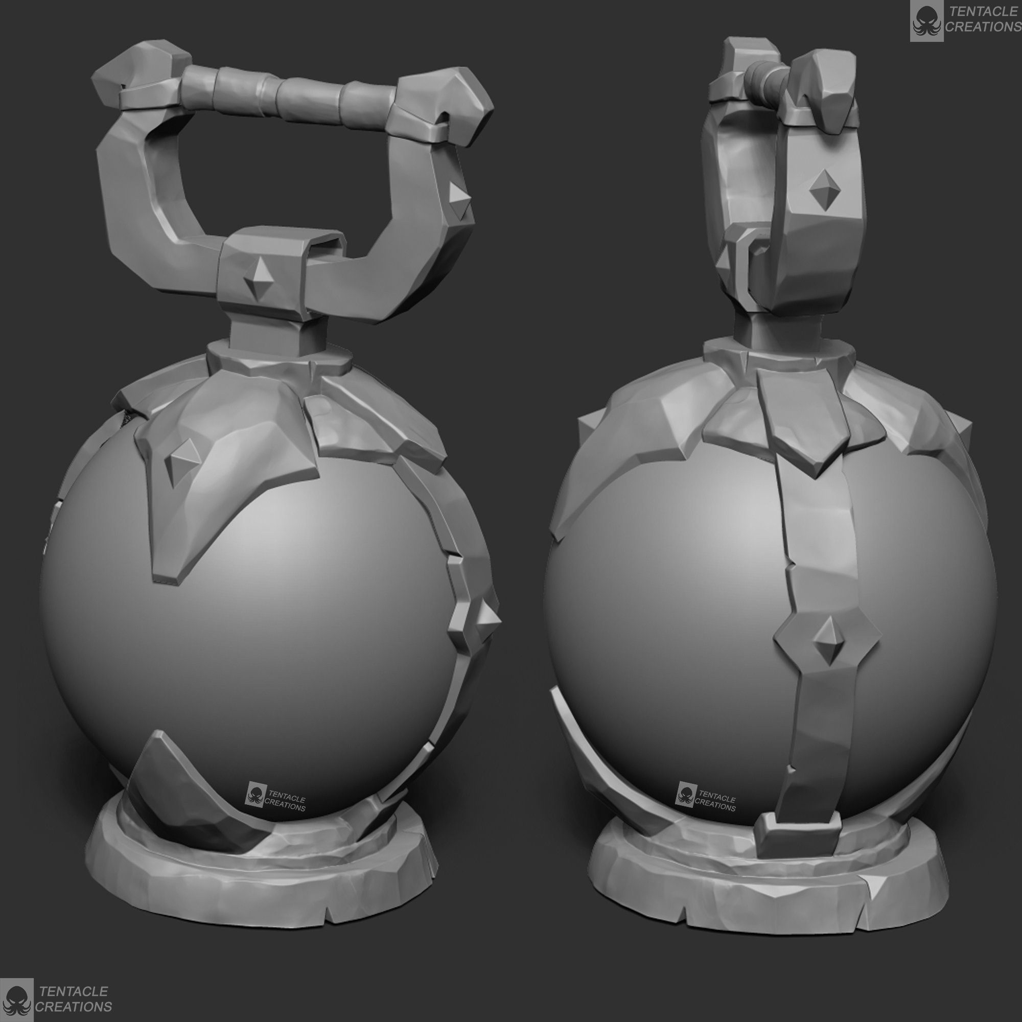 STL FILES Kraken Lantern 3d file - Inspired by Sea of Thieves