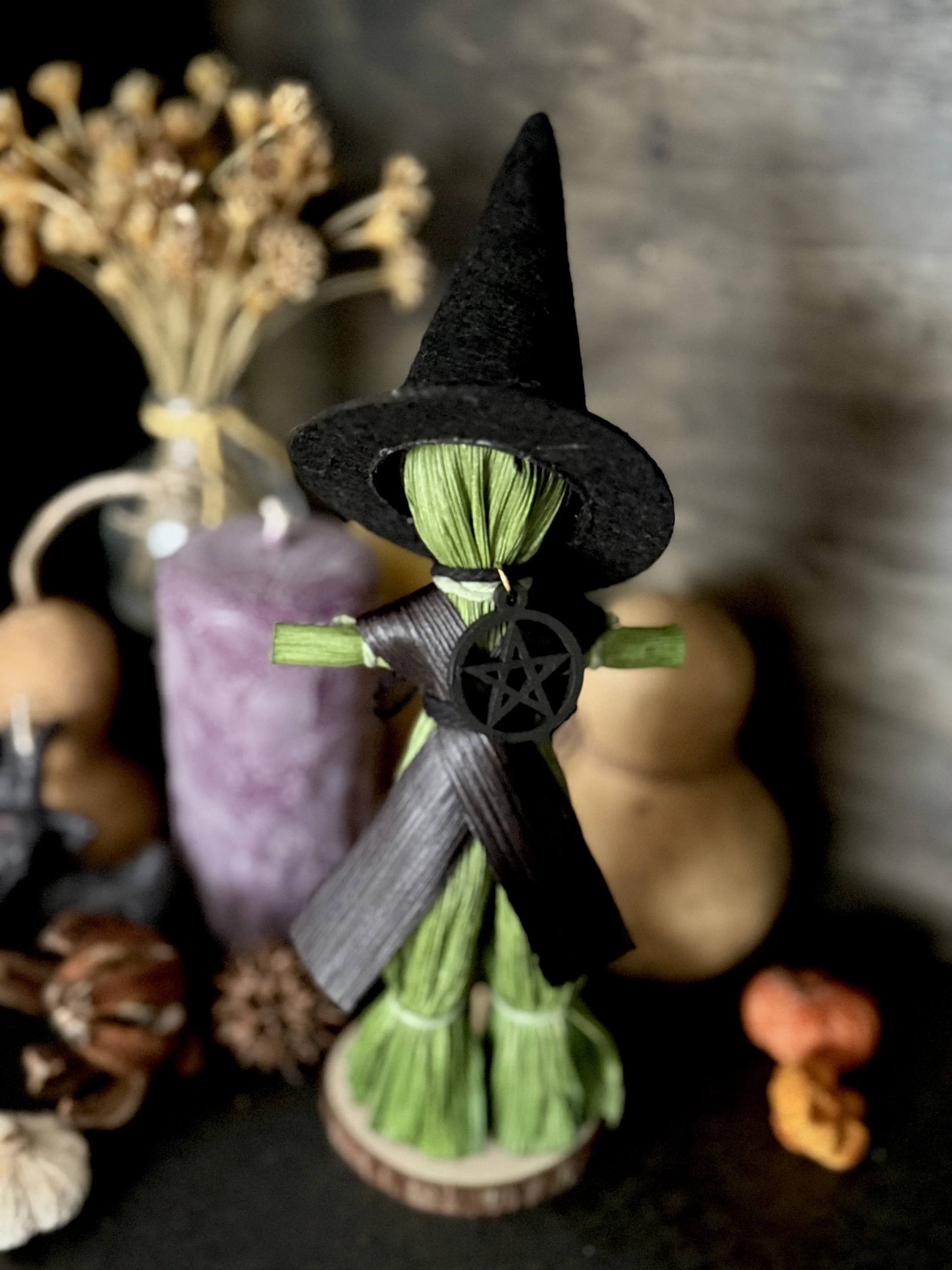 Samhain Witch Poppet with/out Pentacle