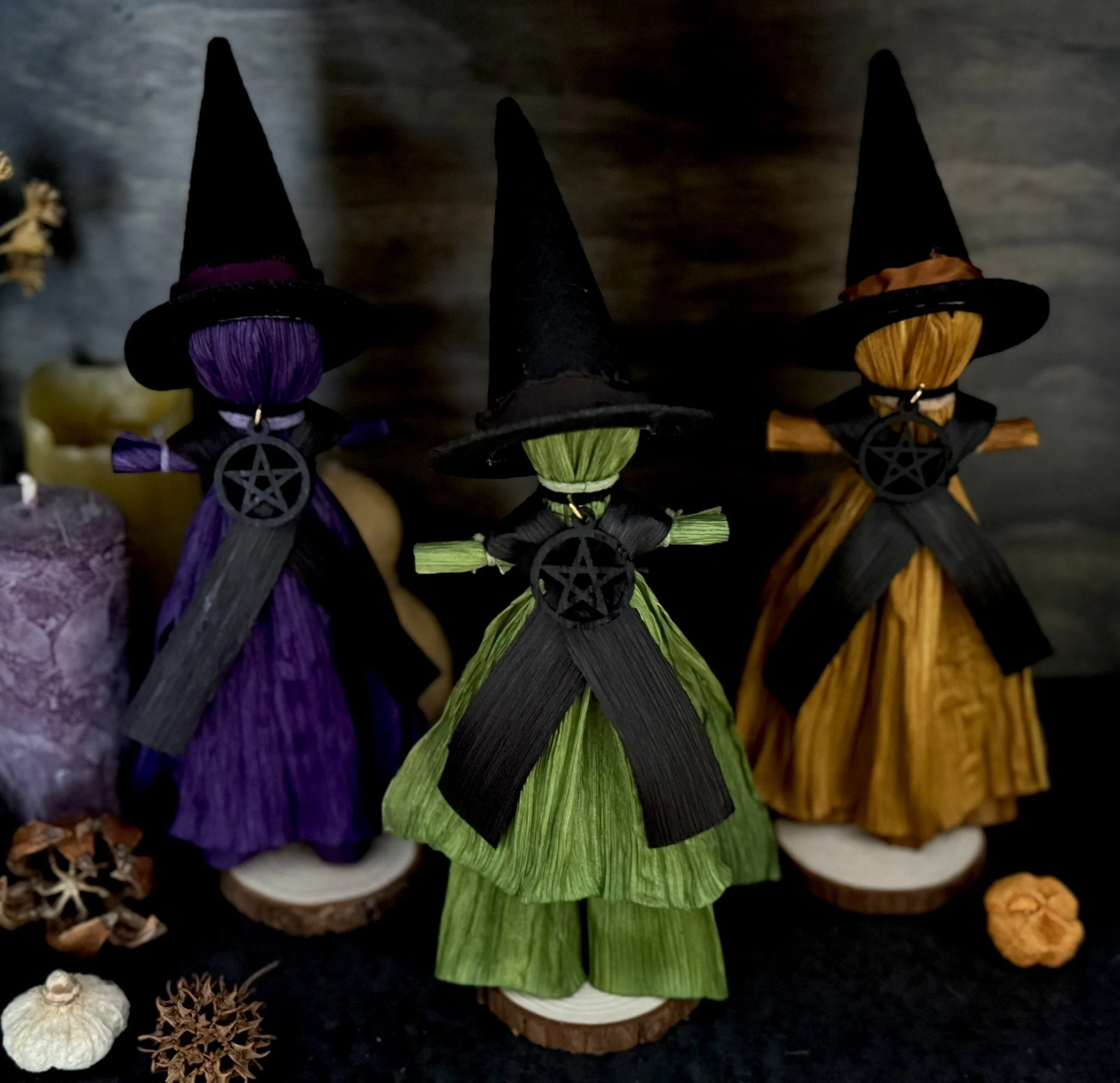 Samhain Witch Poppet with/out Pentacle