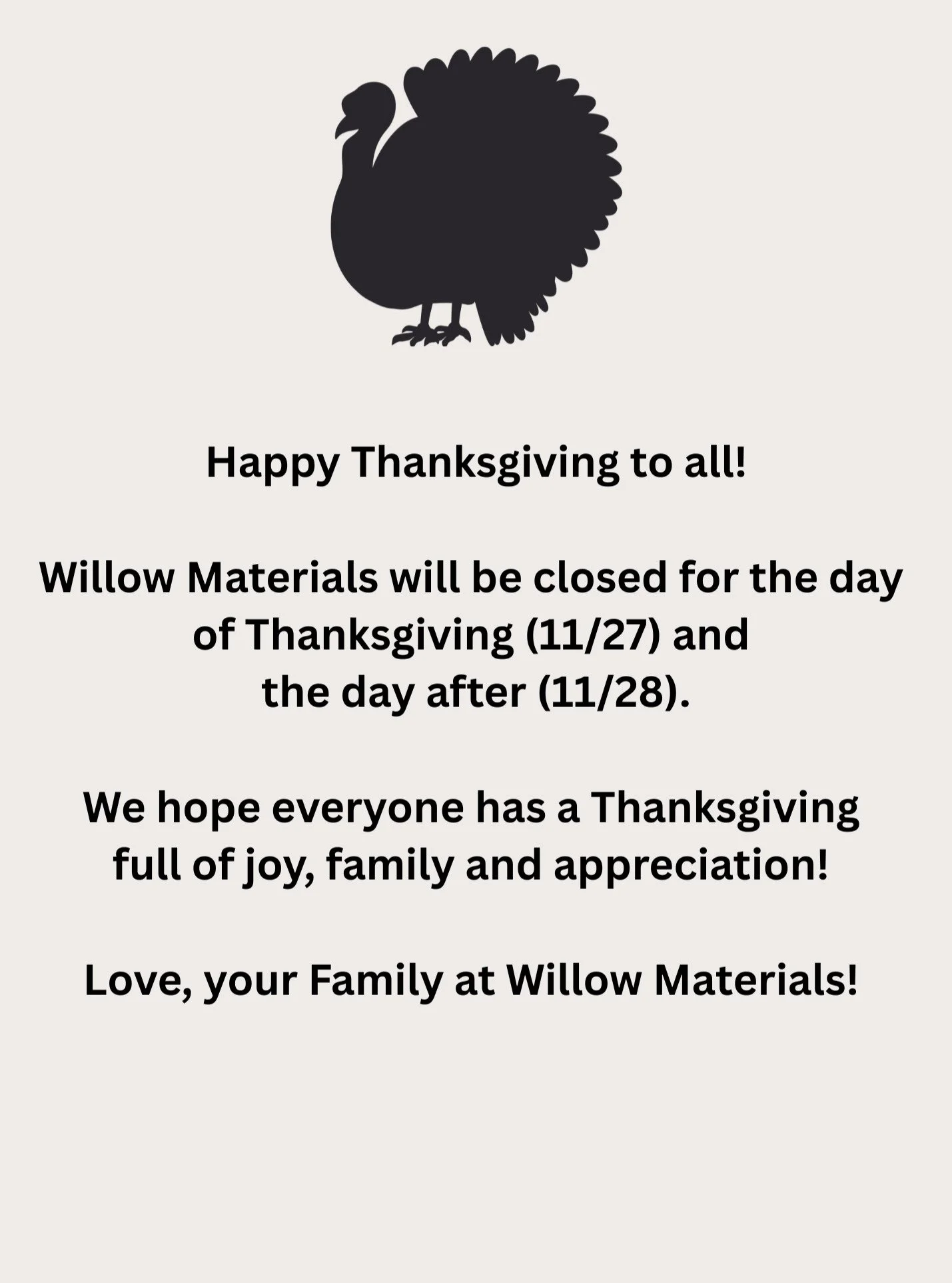 Happy Thanksgiving to all!