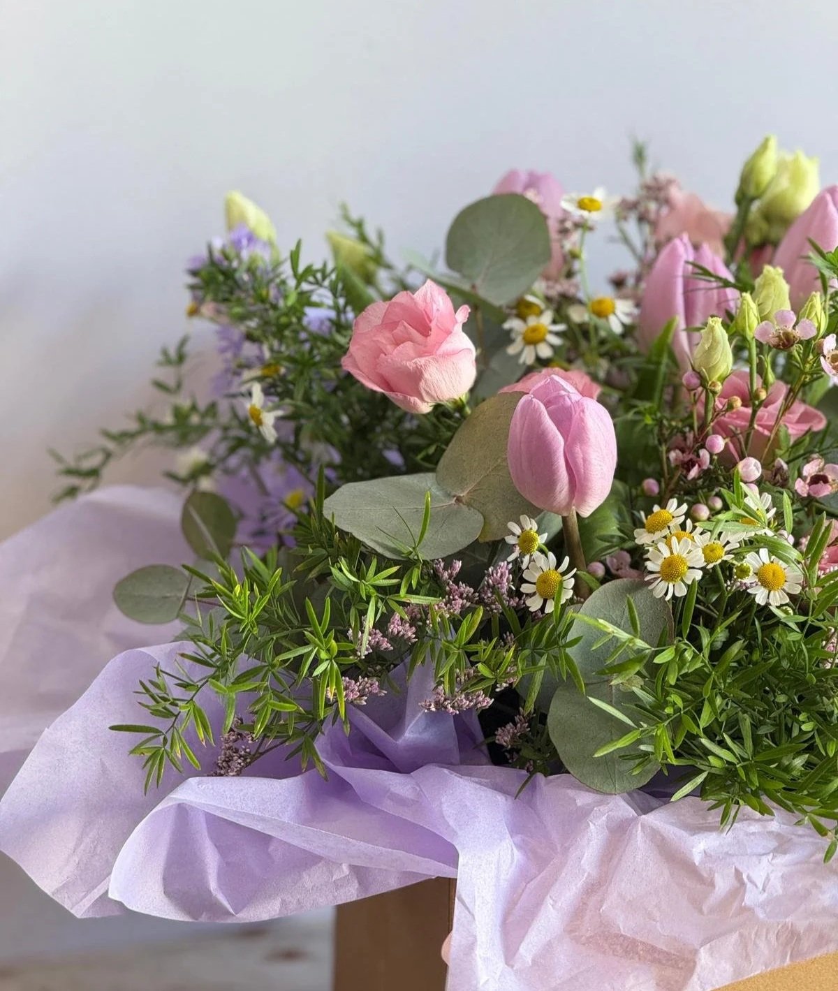 Spring Garden Flowers in a gift box for Flower Delivery