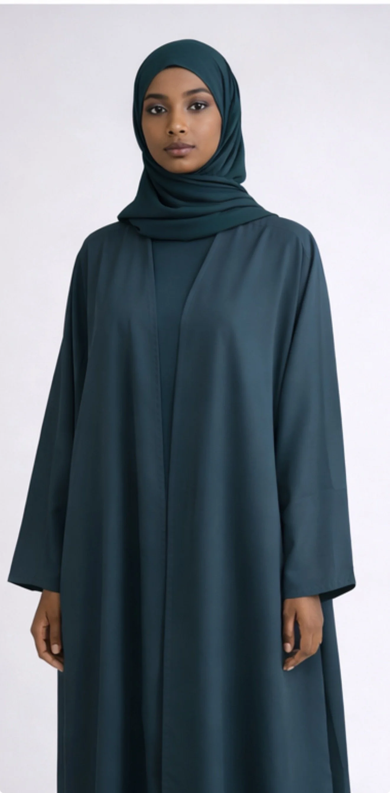 Navy Blue Silk Abaya