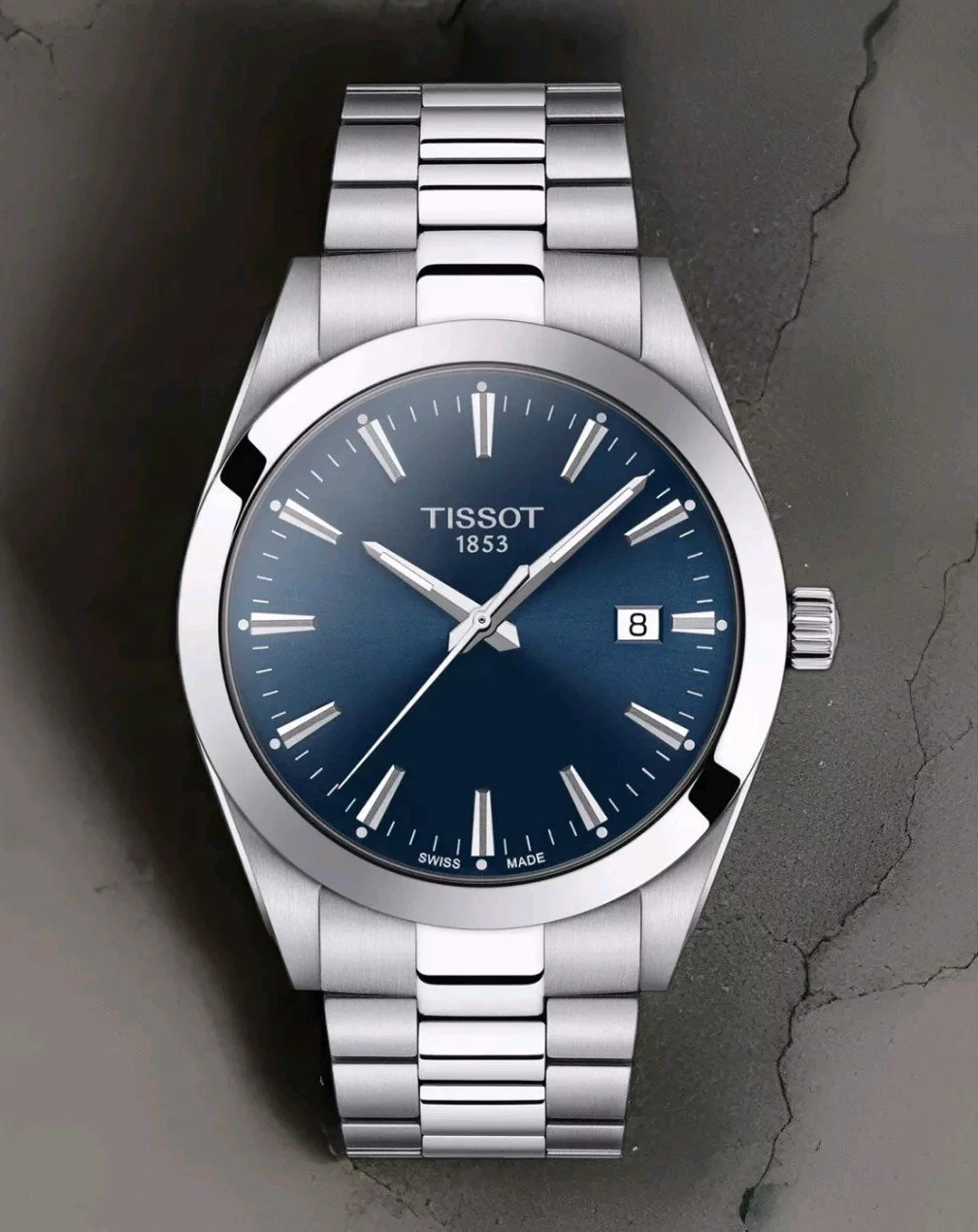 Tissot Gentleman Quartz Blue Dial 40mm Watch Item Number T127.410.11.041.00
