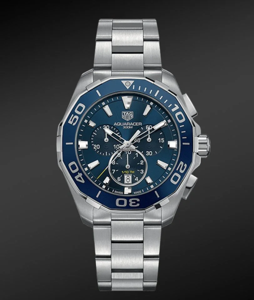 TAG Heuer Aquaracer Blue Dial, Quartz, 43 mm, Steel - Model # CAY111B.BA0927 - The Epitome of Elegance and Durability