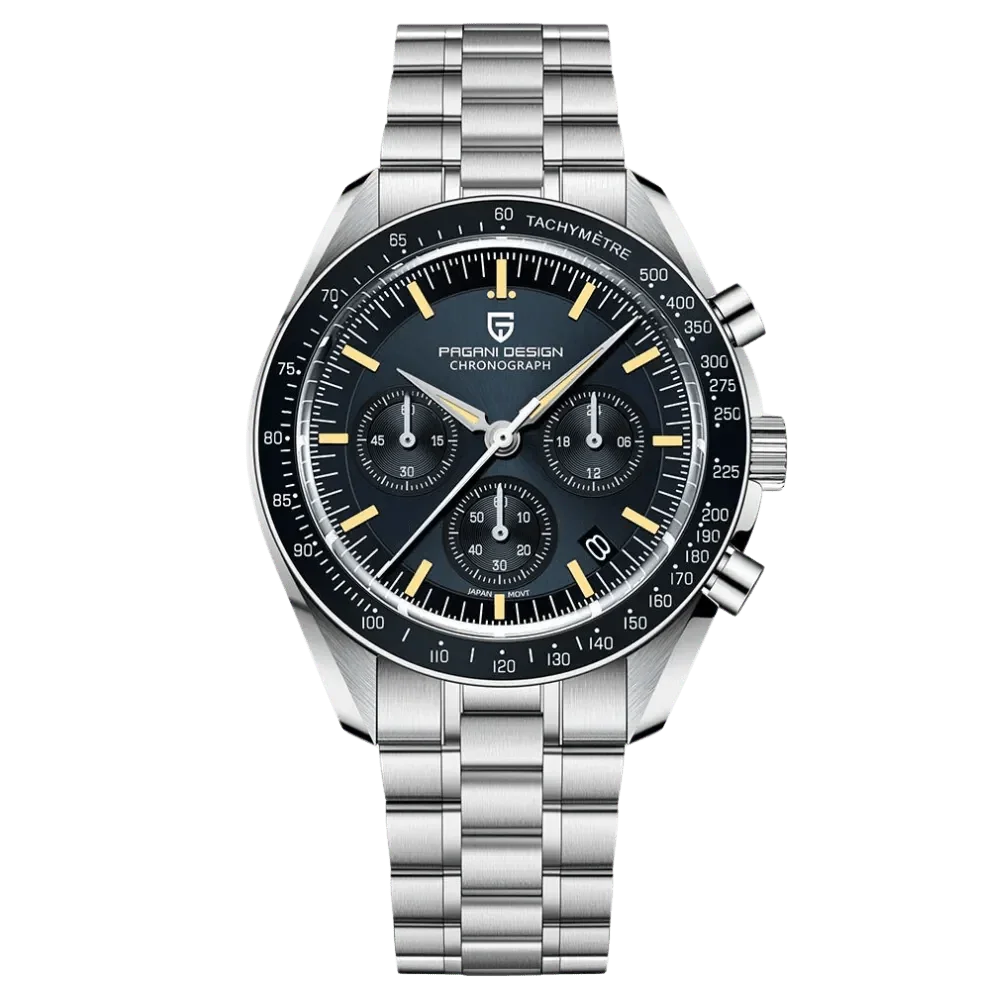 Pagani Design - PD-1701 - Speedmaster "Dark Blue" Dial Chronograph Watch - Magnificent Tribute to a Lunar Legend!