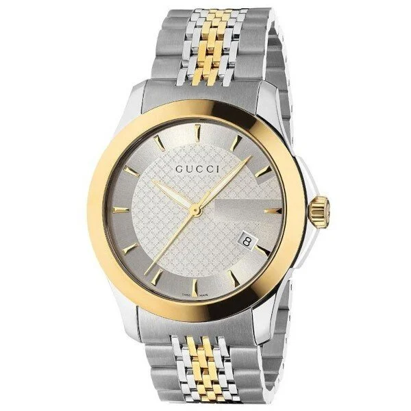Gucci G-Timeless 38 mm Two-Tone Men's SS & Gold Watch - Model # YA126409