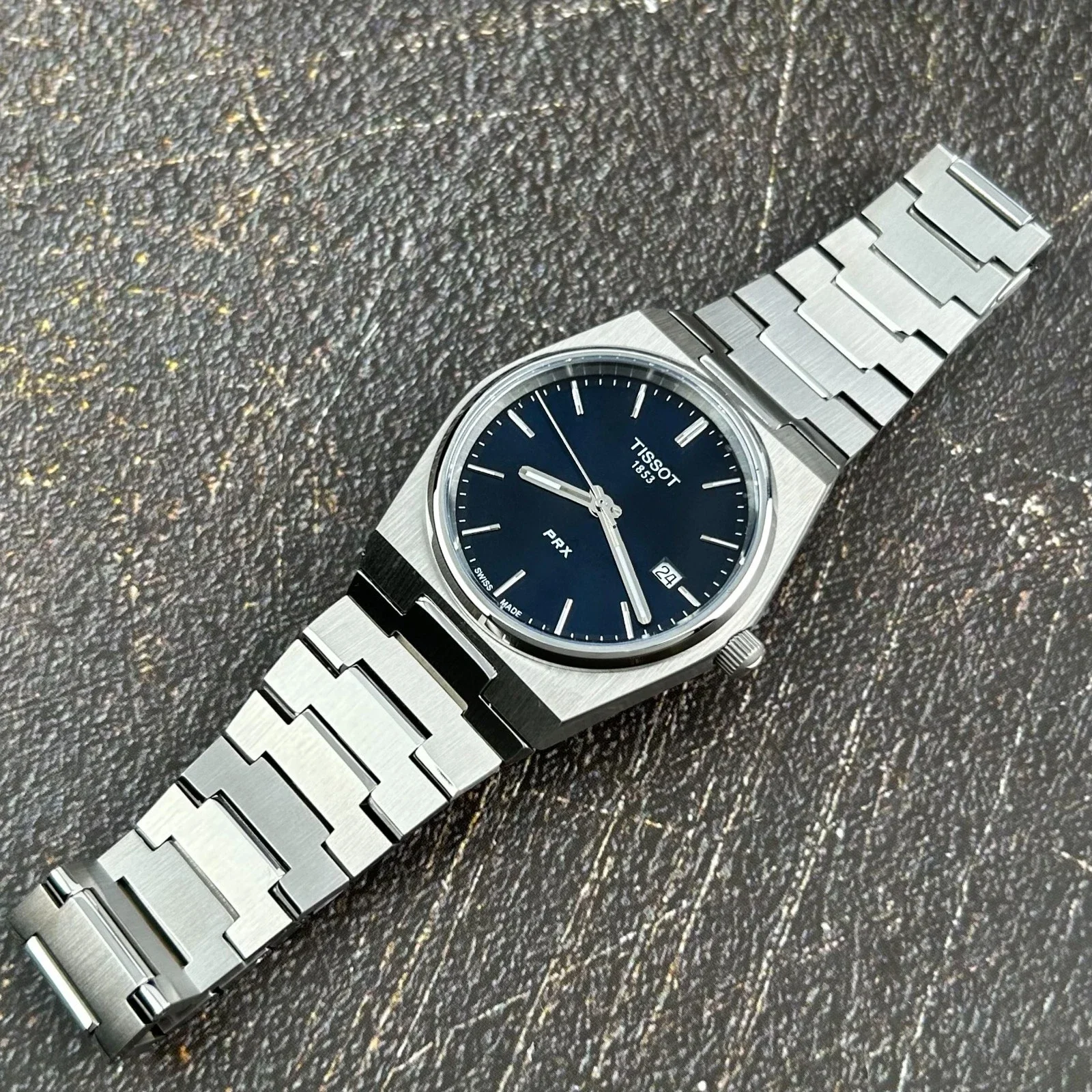 Tissot PRX 400 Blue Dial Flat.webp