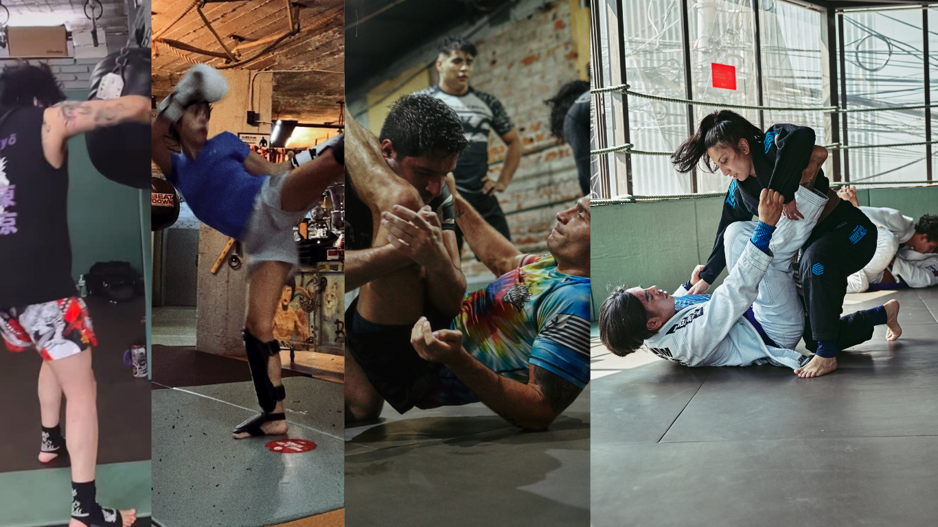 practicantes de artes marciales