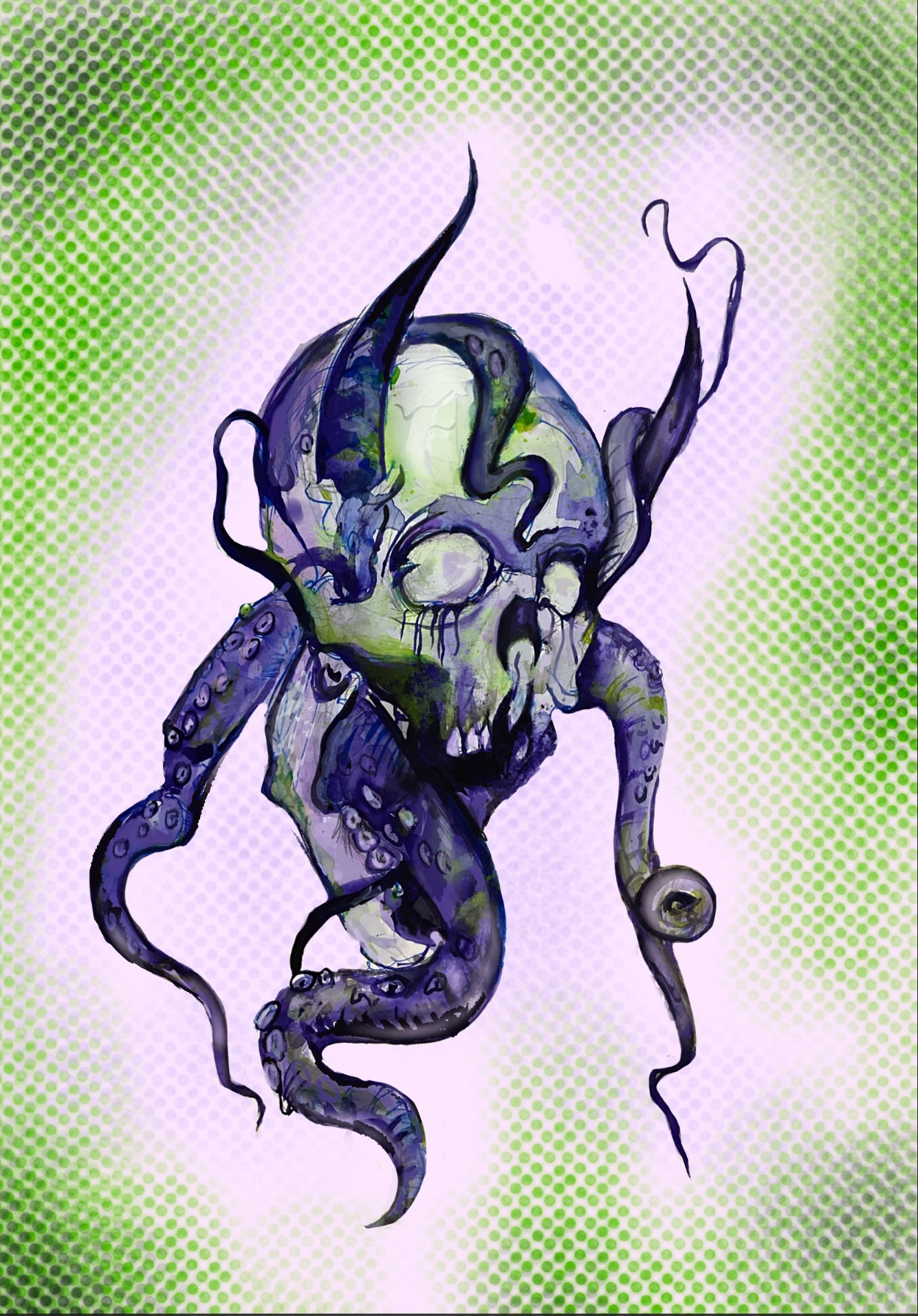 Tentacle skull print