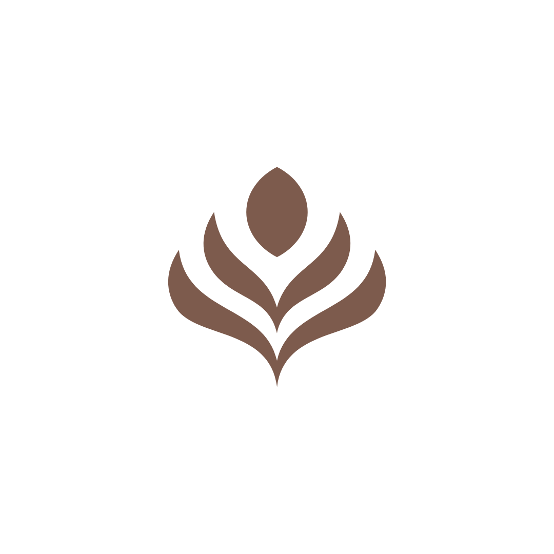 Minimalist logo with a stylized brown flame or leaf shape and the words 'Café Mocha' written below.