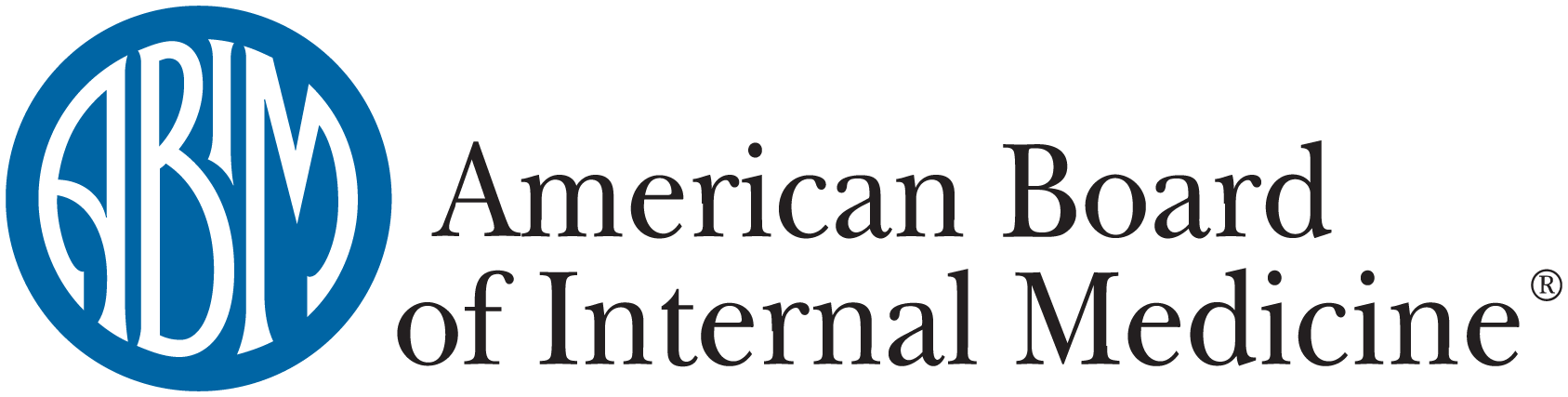 Logo of the American Board of Internal Medicine with text next to it.