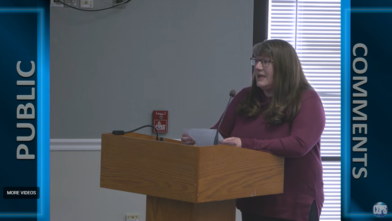 My Public Comment at the CCPS Budget Hearing