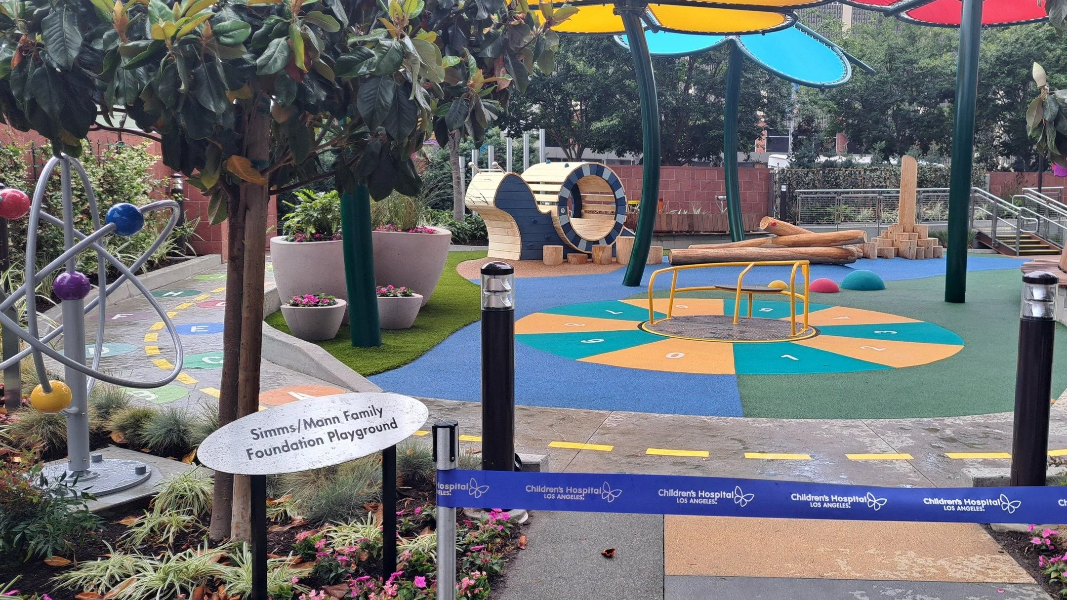 CELEBRATING A NEW THERAPY PLAY OASIS!
NUVIS is thrilled to team with Children&rsquo;s Hospital Los Angeles on the design of their brand-new therapy playground! This isn&rsquo;t your average play area&mdash;this is a sunny, colorful, custom-designed o