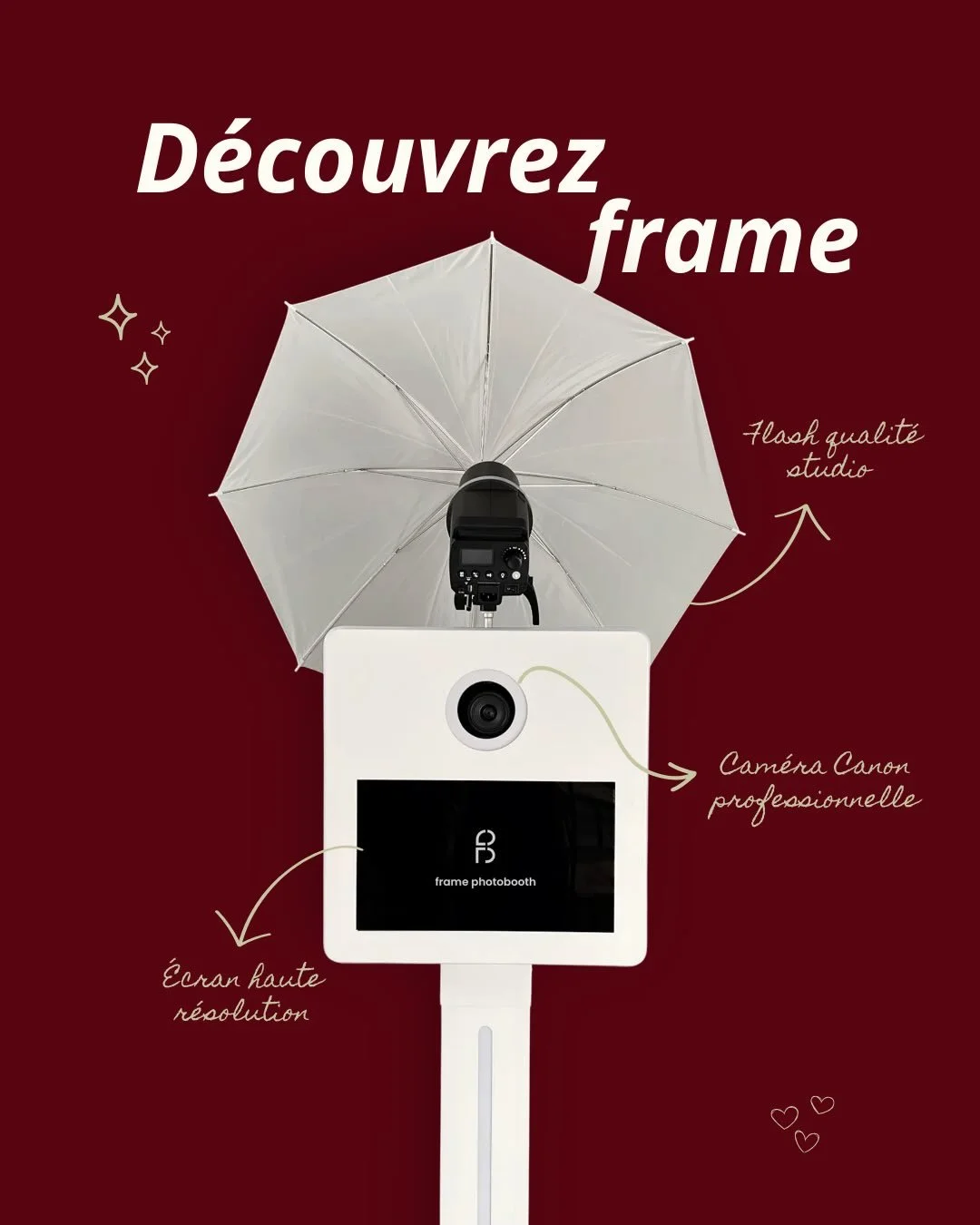 D&eacute;couvrez Frame Photobooth ✨
Pour que chaque souvenir soit &agrave; la hauteur de votre &eacute;v&eacute;nement ! Les dates 2026 sont ouvertes 🫶🏻 

Location de photobooth premium
Lille m&eacute;tropole et alentours 
Mariage, corporate, brand