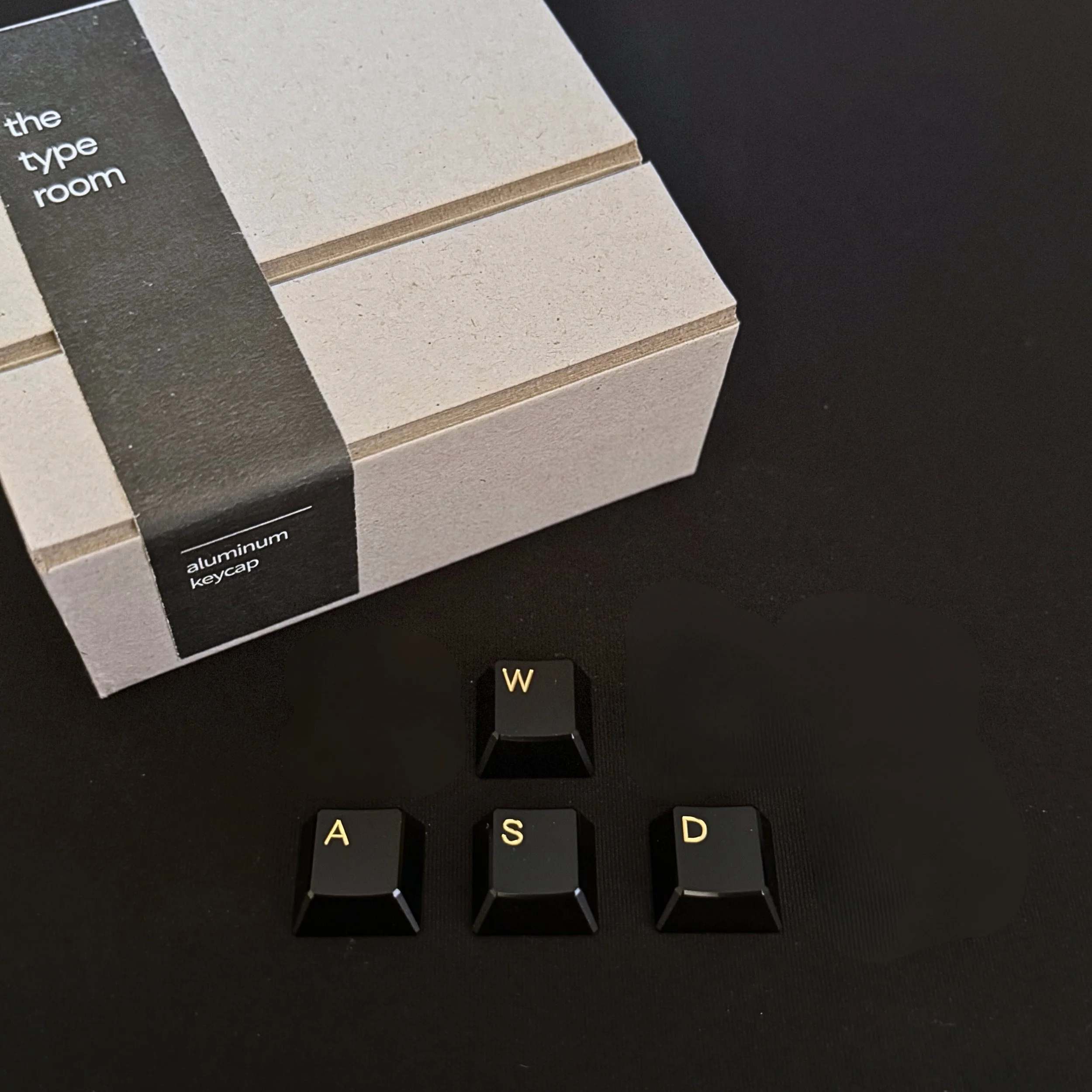 Premium Aluminum Keycaps Silver Black MX Cherry